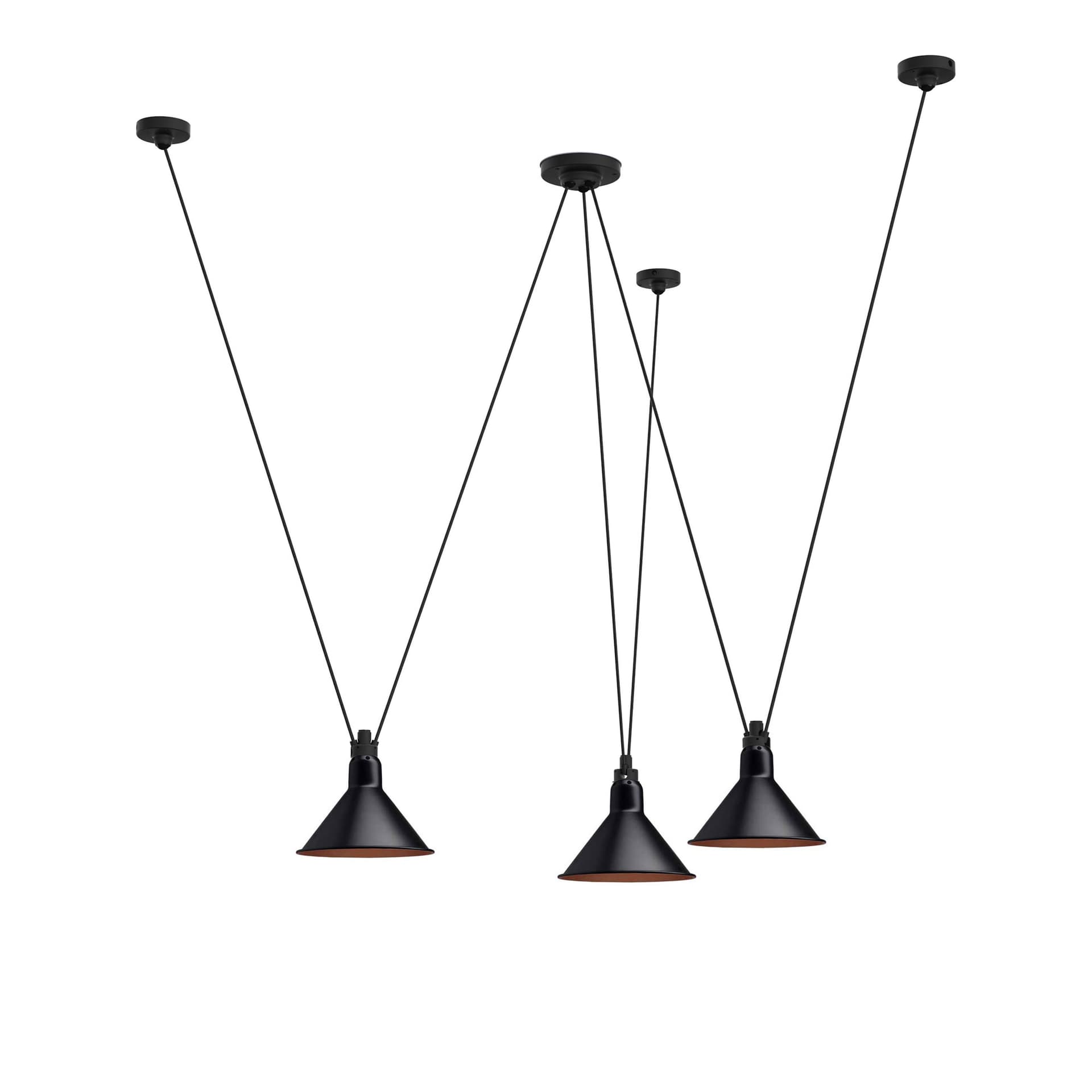 DCWéditions - Les Acrobates De Gras 325 L Conic Black/Copper Inside - Pendellamper - Bernard-Albin Gras - Svart