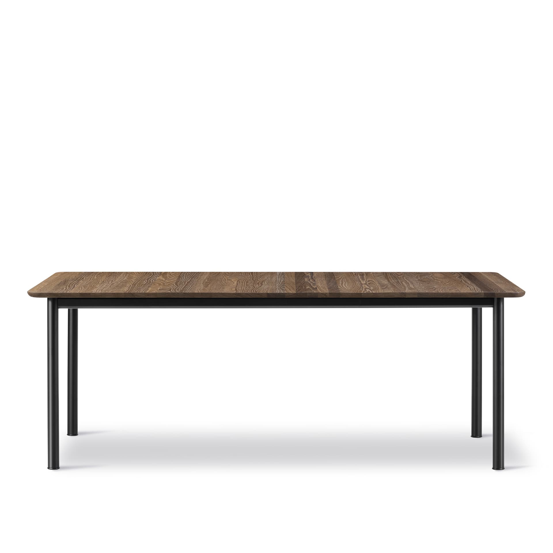 Fredericia Furniture - Plan Table - Extendable - 200-260 x 100 cm - height 73 cm - Smoked oak - oiled - Rounded edge - Black - Spisebord - Edward Barber & Jay Osgerby - Tre