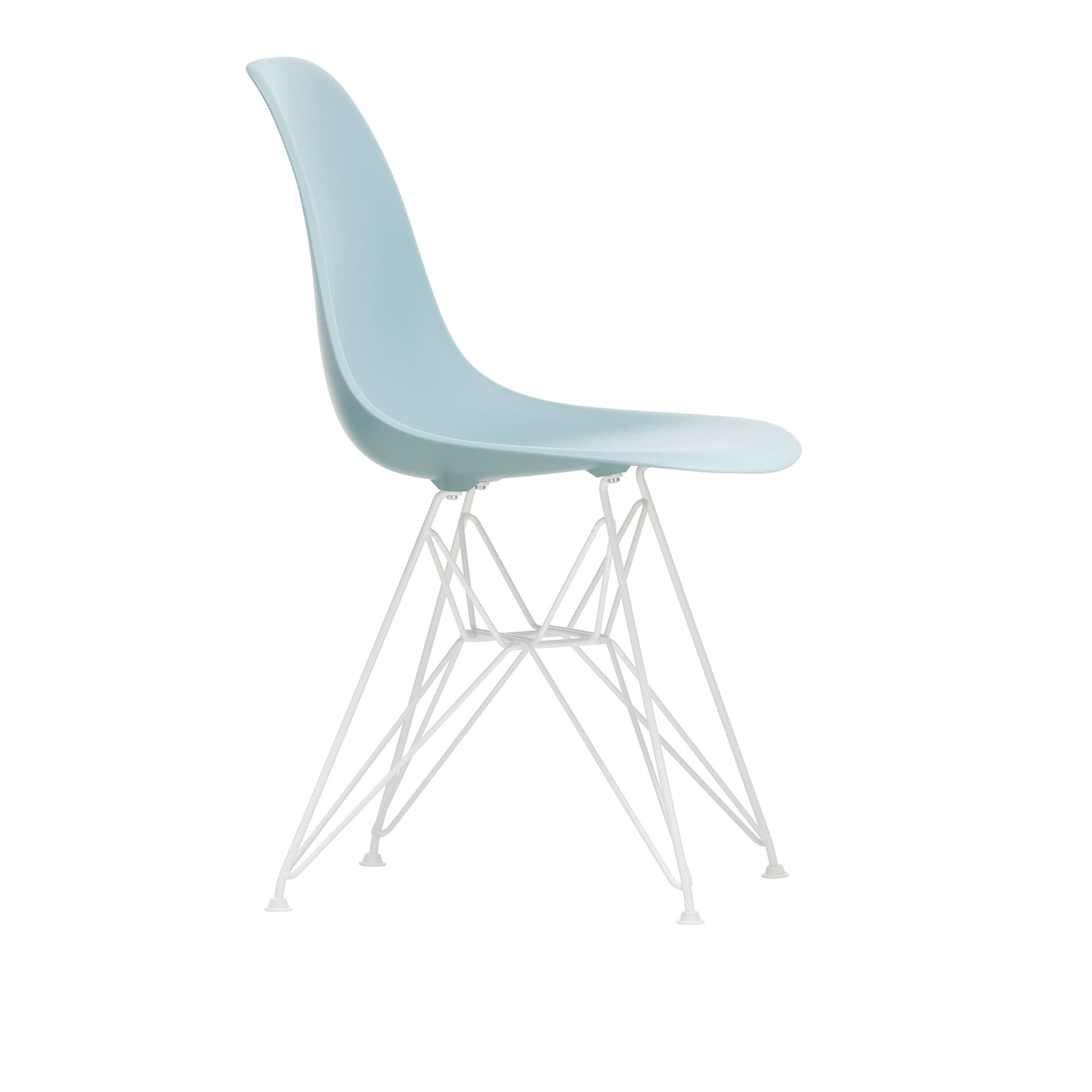Vitra - Eames Plastic Chair DSR - 23 Ice Grey - White Base - Spisestoler - Charles & Ray Eames - Grå - Metall/Plast