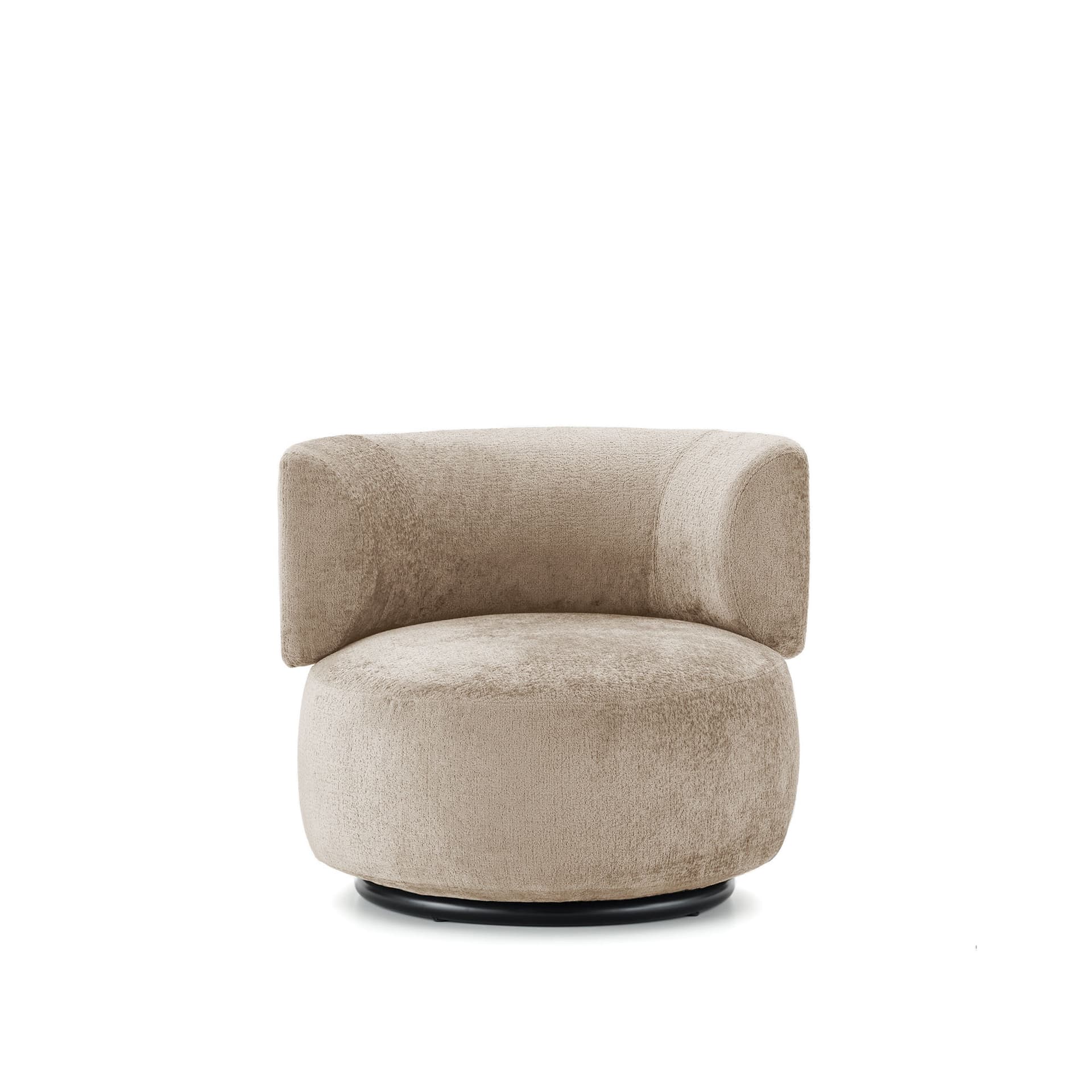 Kartell - K-Waiting Armchair Chenille Beige - Lenestoler - Rodolfo Dordoni - Beige - Metall/Tekstilmateriale/Plast