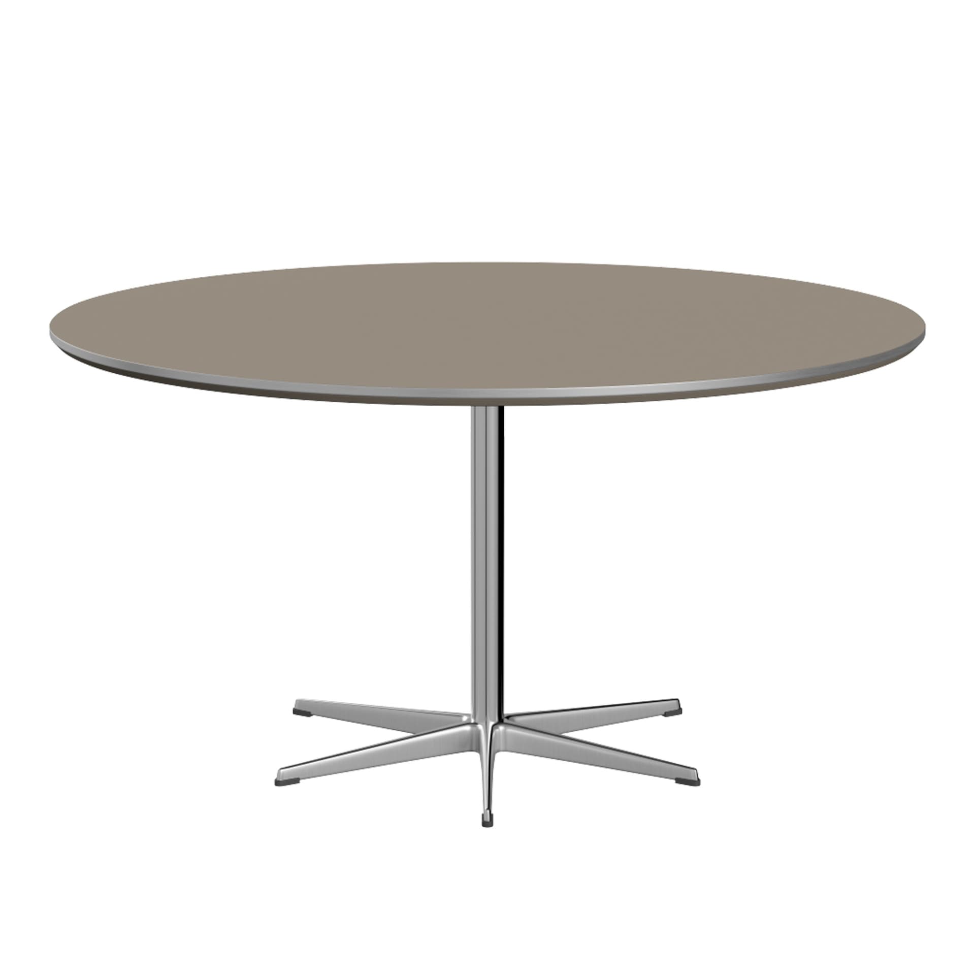 Fritz Hansen - A826 Cirkulär, Ø145 cm, Laminat, Brown Ottawa, 6-grenad stjärnfot - Spisebord - Arne Jacobsen,Piet Hein - Brun - Laminat/Metall