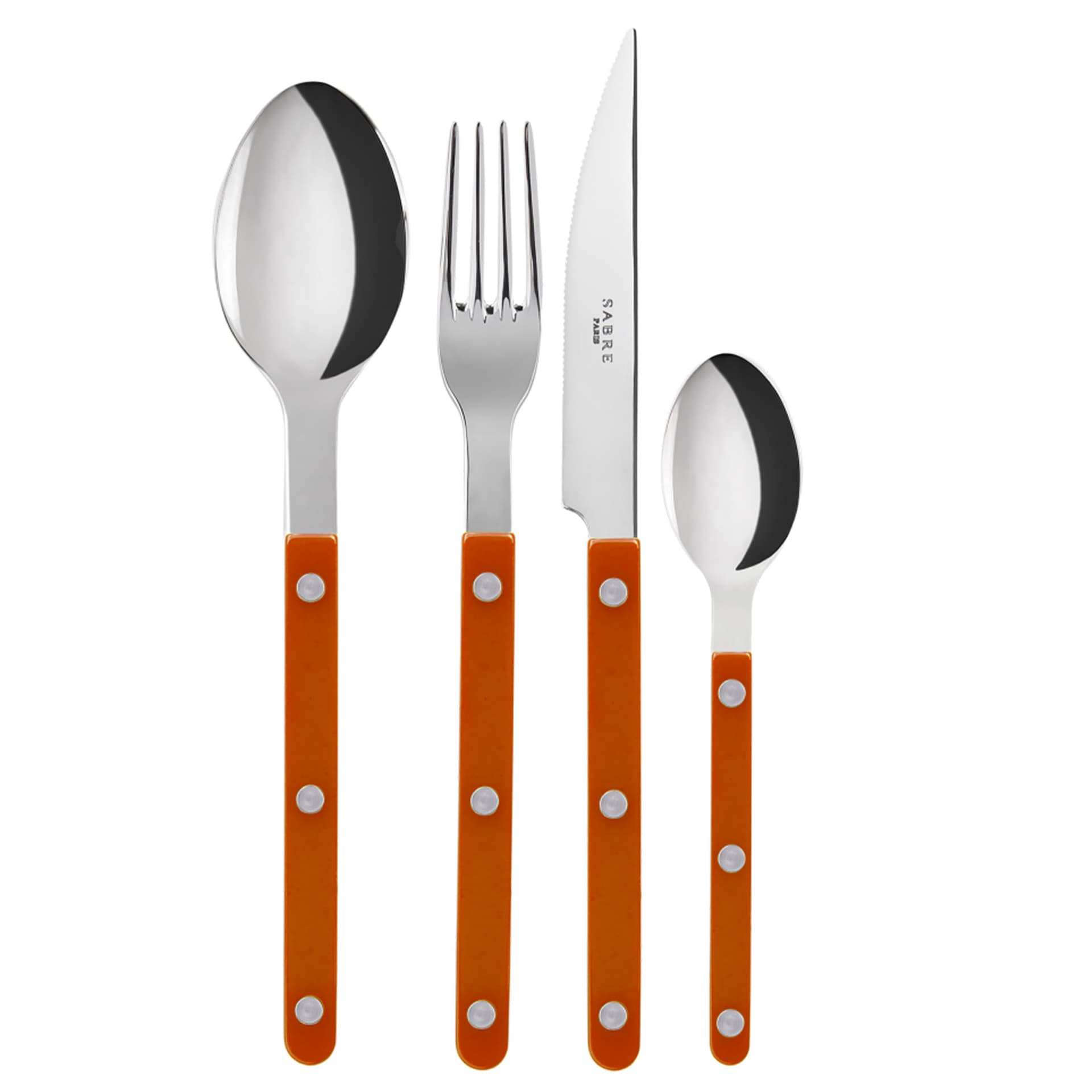 Sabre Paris - Bistrot Shiny Solid / 24 Pieces Cutlery Set / Orange - Bestikksett