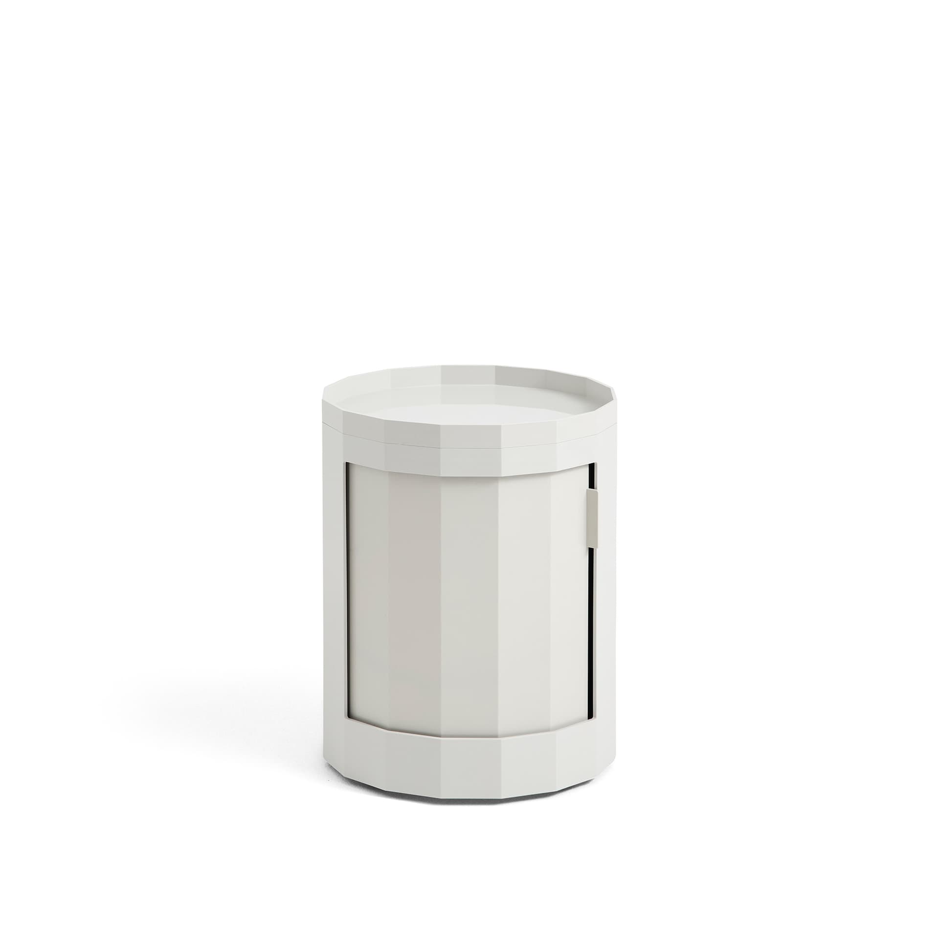 HAY - Facet sidebord, grå, 49 cm, ben og hjul