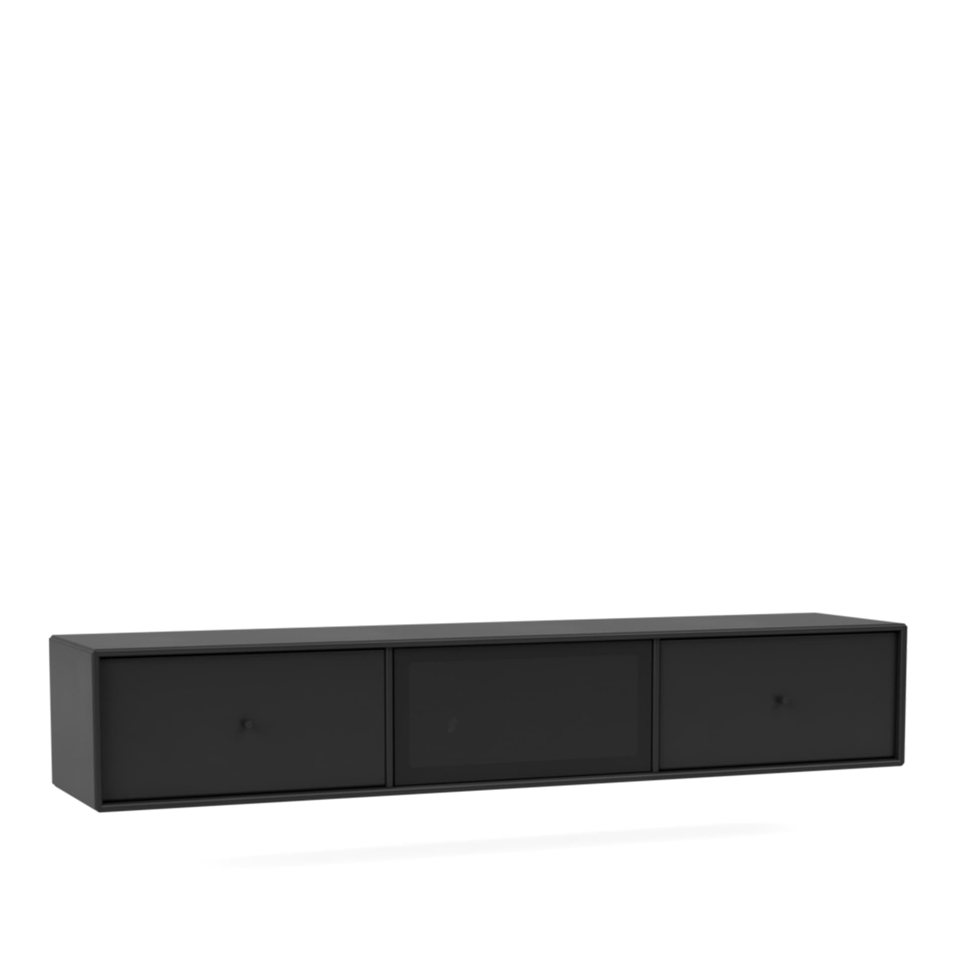 Montana - OCTAVE V TV Bench, 04-Suspensionrails, 05 Black - TV-benker - Peter J. Lassen - Grå
