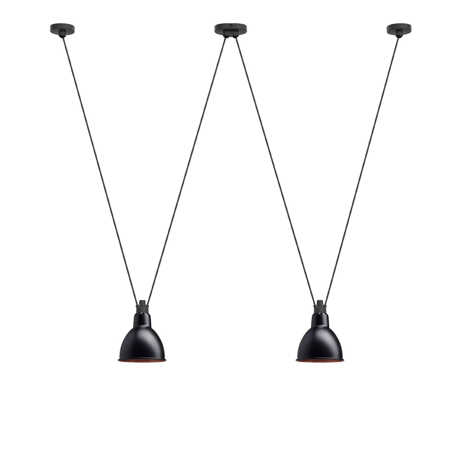 DCWéditions - Les Acrobates De Gras 324 L Round Black/Copper Inside - Pendellamper - Bernard-Albin Gras - Svart