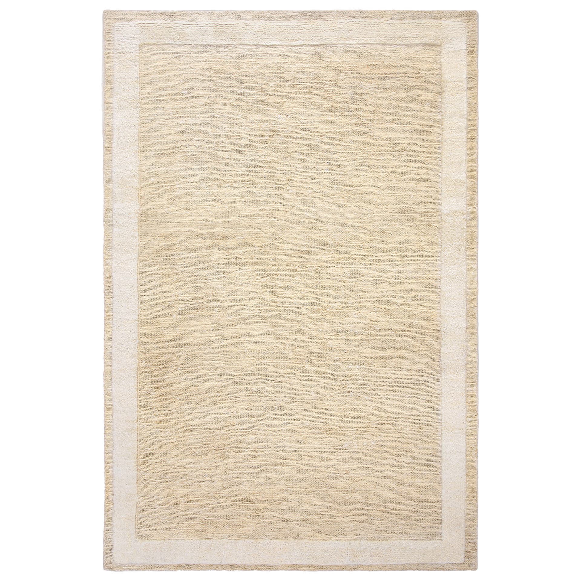 Nordic Knots - Jute Frame Cream 170x240 cm - Ensfargede tepper - Beige - Jute