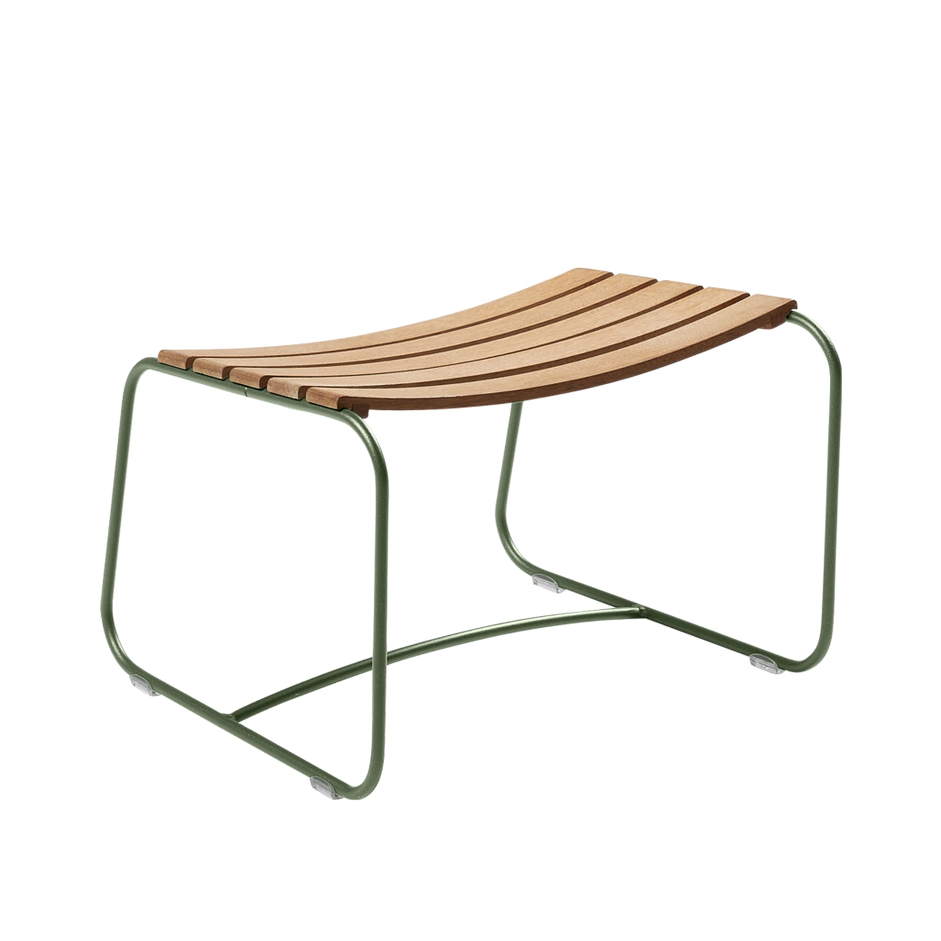 Fermob - Surprising Teak Footrest Cactus - Utendørs krakker & puffer - Harald Guggenbichler - Grønn - Metall/Tre