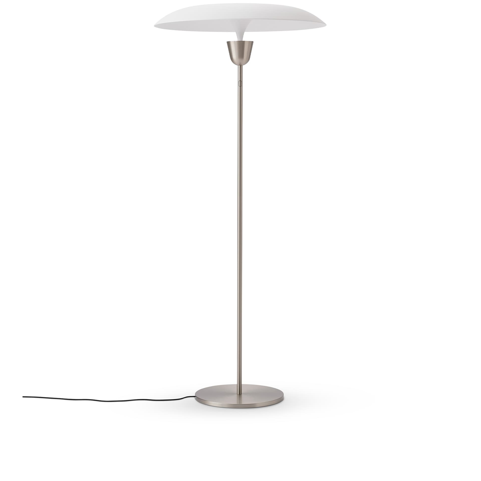 New Works - Kantarell Floor Lamp, Ø55, Nickel Plated - Skjermlamper - Falke Svatun - Sølv - Metall