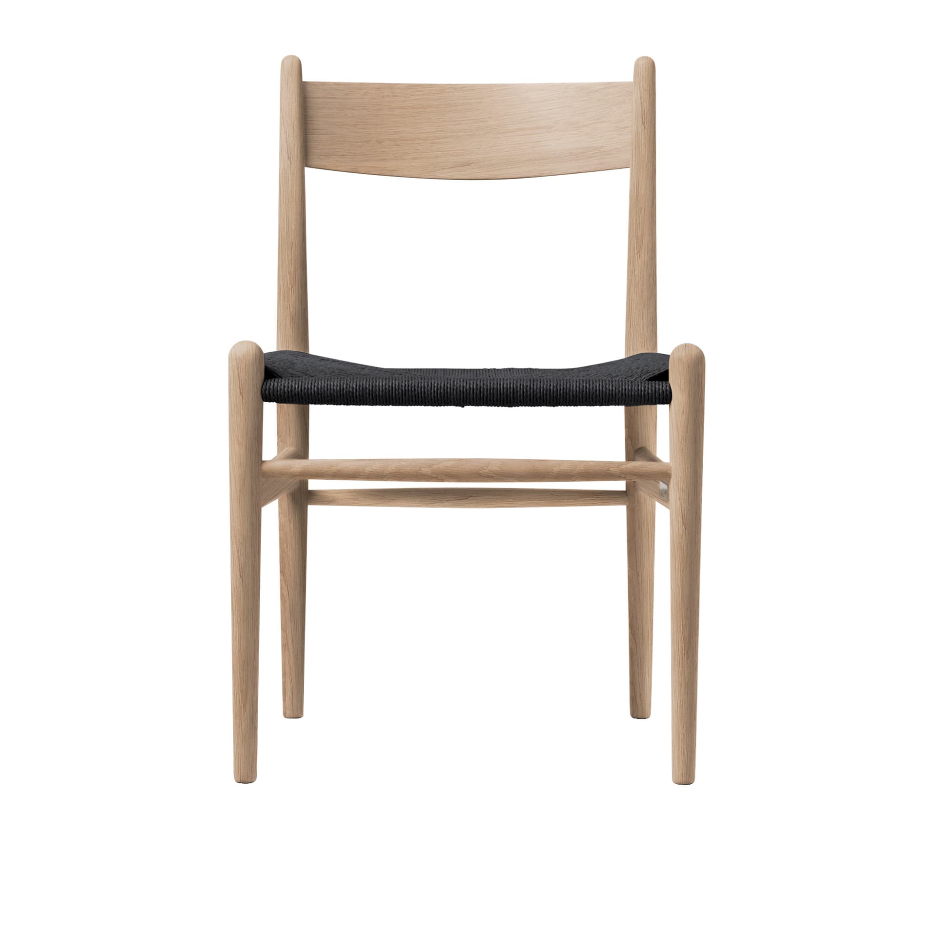 Carl Hansen - CH36, Vitoljad Ek, Svartflätat papperssnöre - Spisestoler - Hans J. Wegner - Tre farget - Papir/Tre