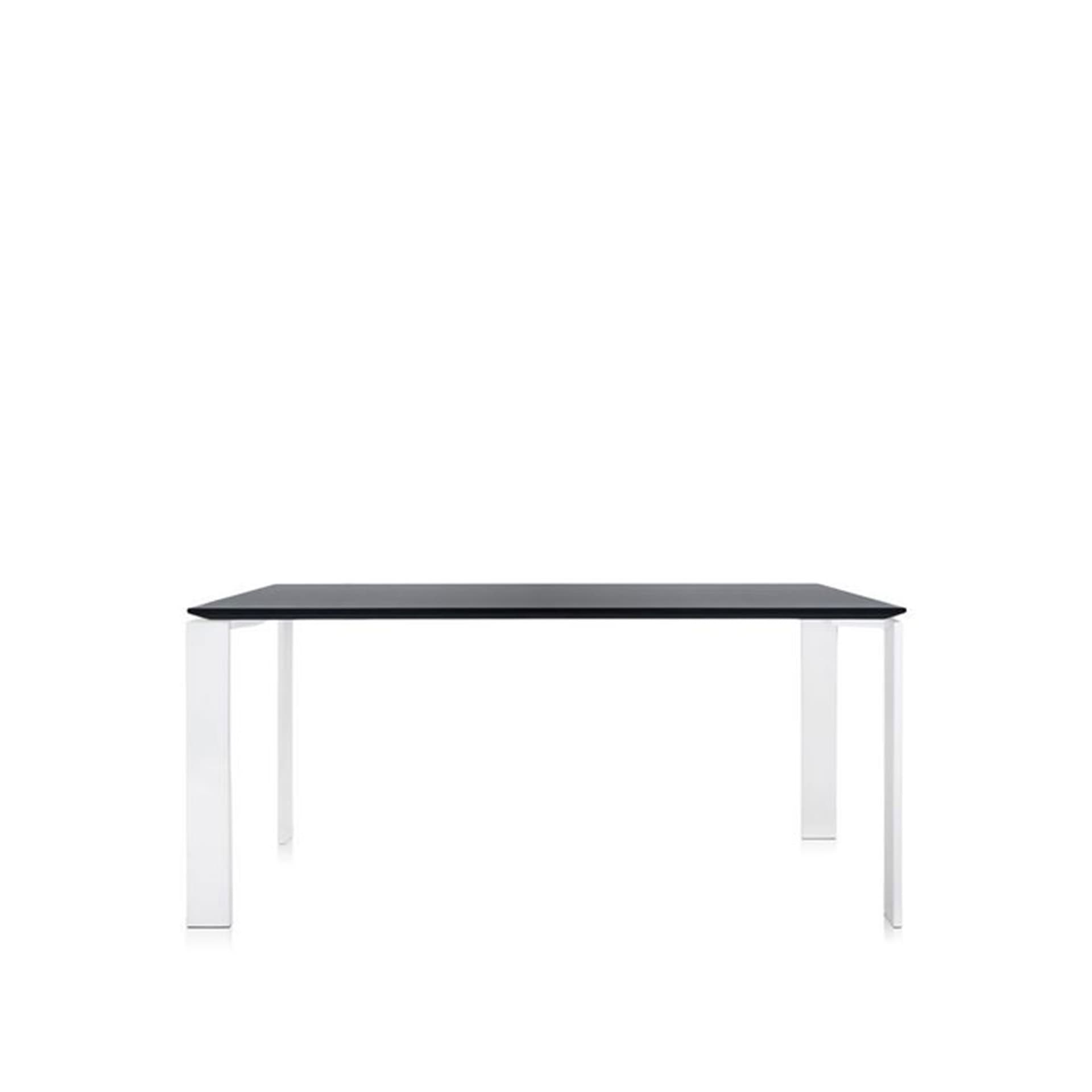 Kartell - Four Table 4522 158x79, Black/White, Scratch-Proof Laminate - Spisebord - Ferruccio Laviani - Svart - Laminat/Metall