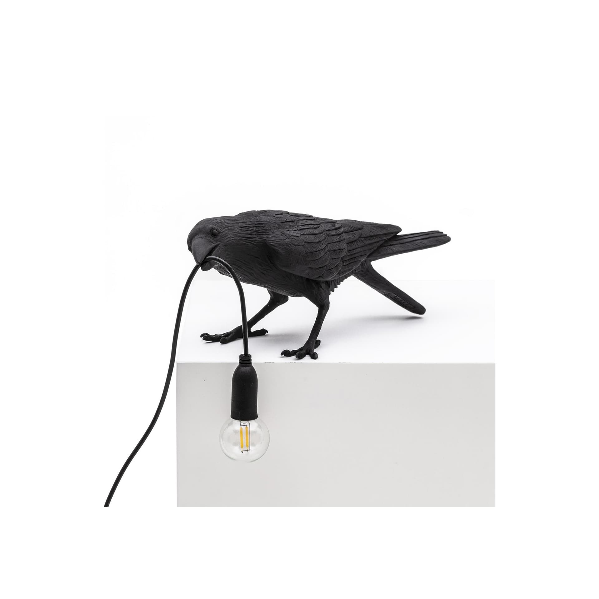 SELETTI - Bird Lamp Playing Bordlampe Svart