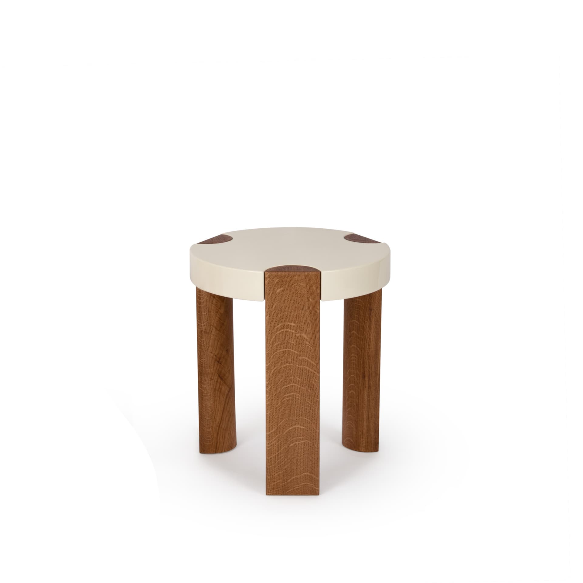 Mazo - Fer Side Table, Oak Ø45 - White - Småbord & sidebord - Magnus Stephensen,Magnus Sangild,Louise Buus - Hvit - Tre