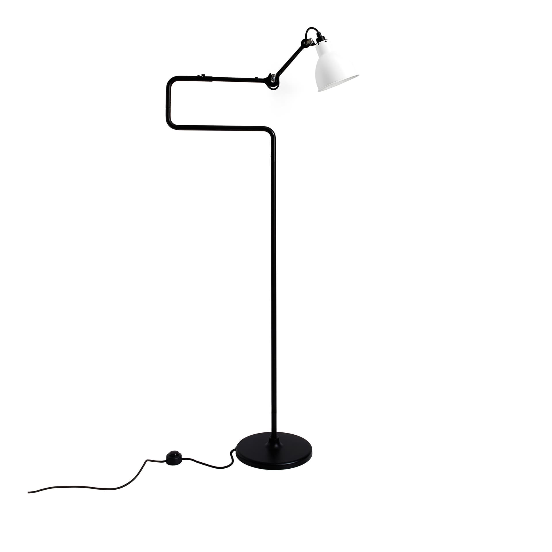Lampe Gras - 411 Golvlampe Svart/Hvit