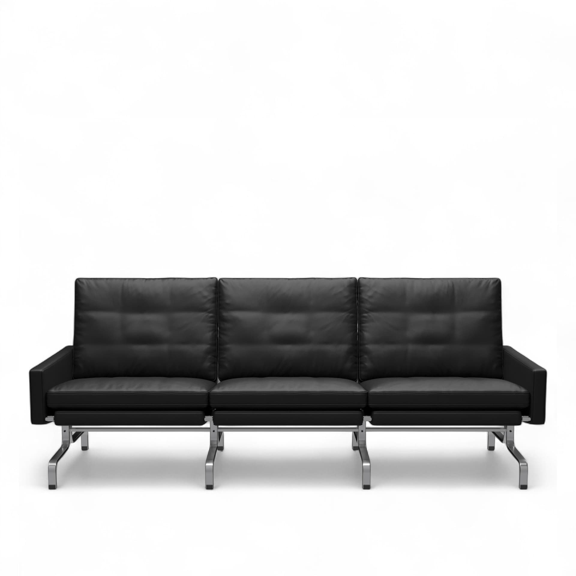 Fritz Hansen - PK31 3-sits, Läder, Grace Black - Sofaer - Poul Kjærholm - Svart