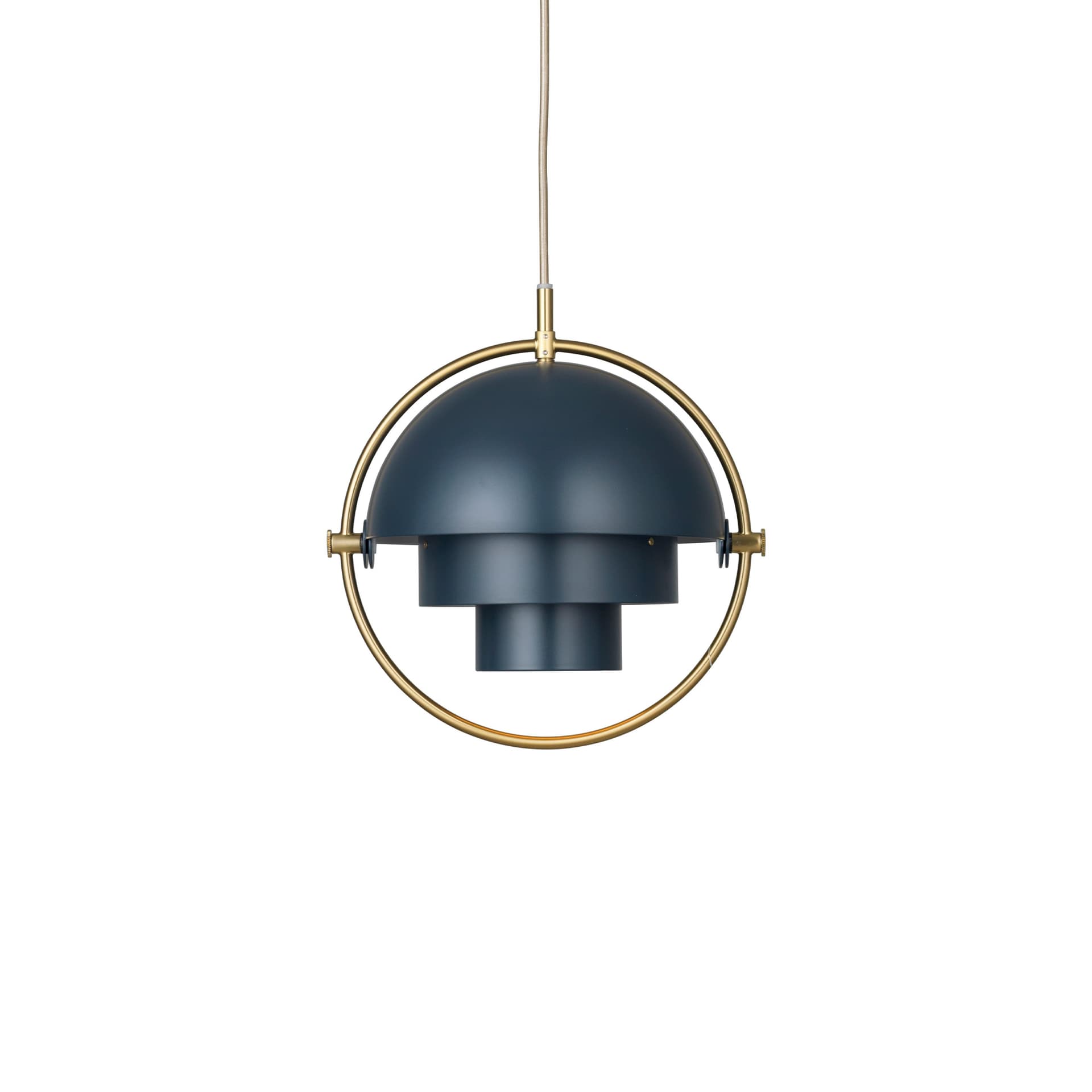 GUBI - Multi-Lite pendellampe S messing/midnattblå –