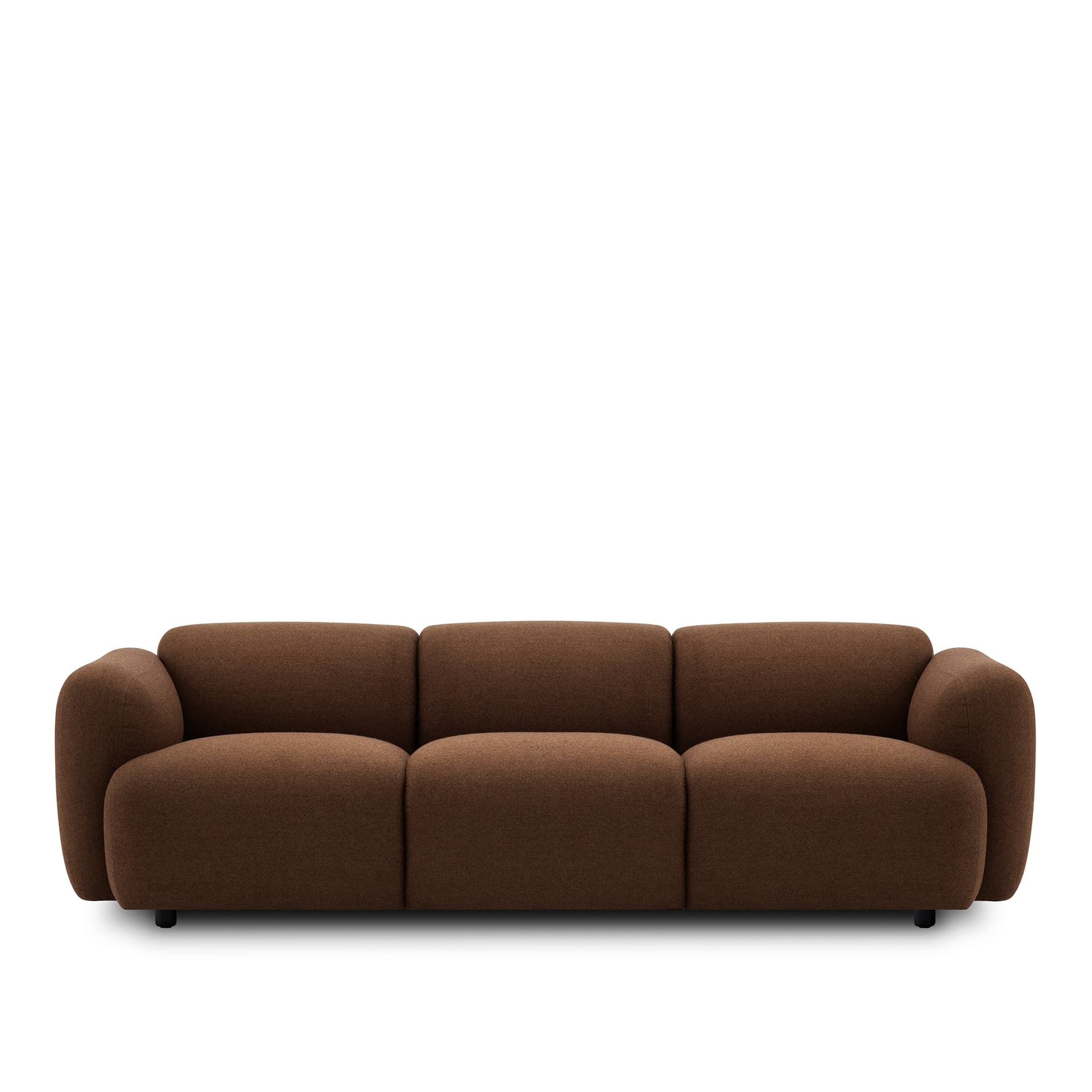 Normann Copenhagen - Swell Sofa 3 Seater - LDS39 - Sofaer - Jonas Wagell - Brun - Tre/Tekstilmateriale/Skum