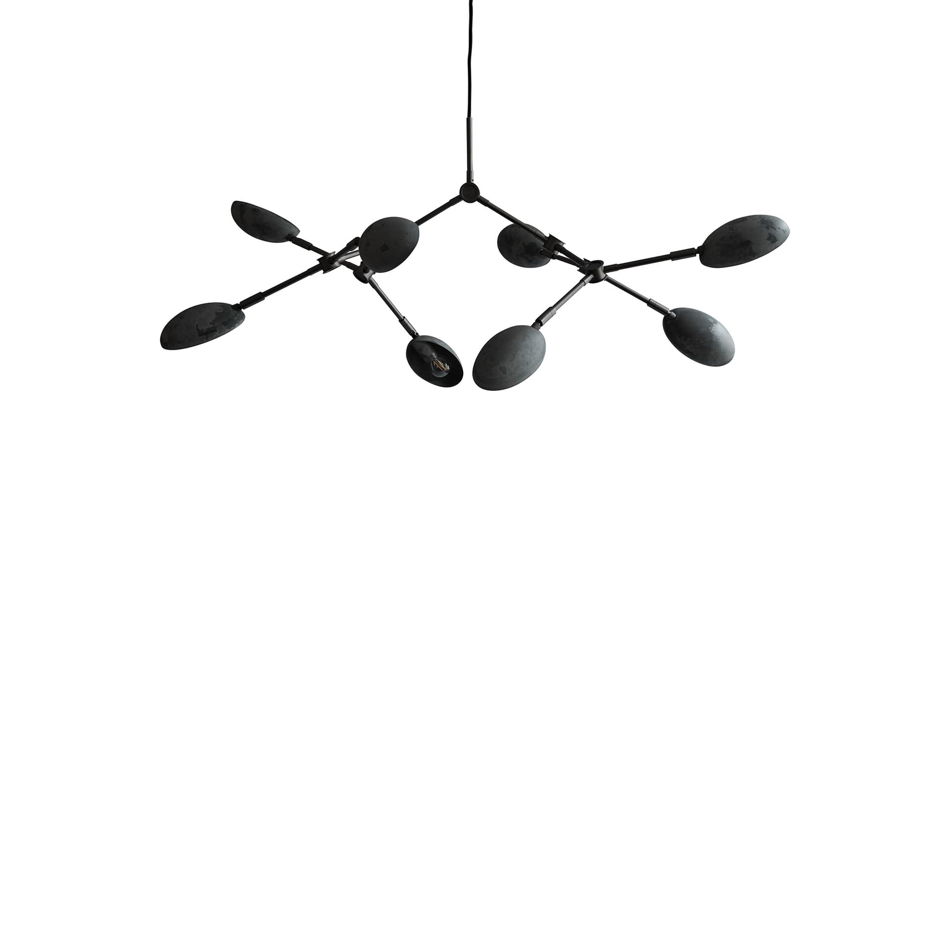 101 COPENHAGEN - Drop lysekrone, mørkegrå, 85 cm, 8 lyskilder