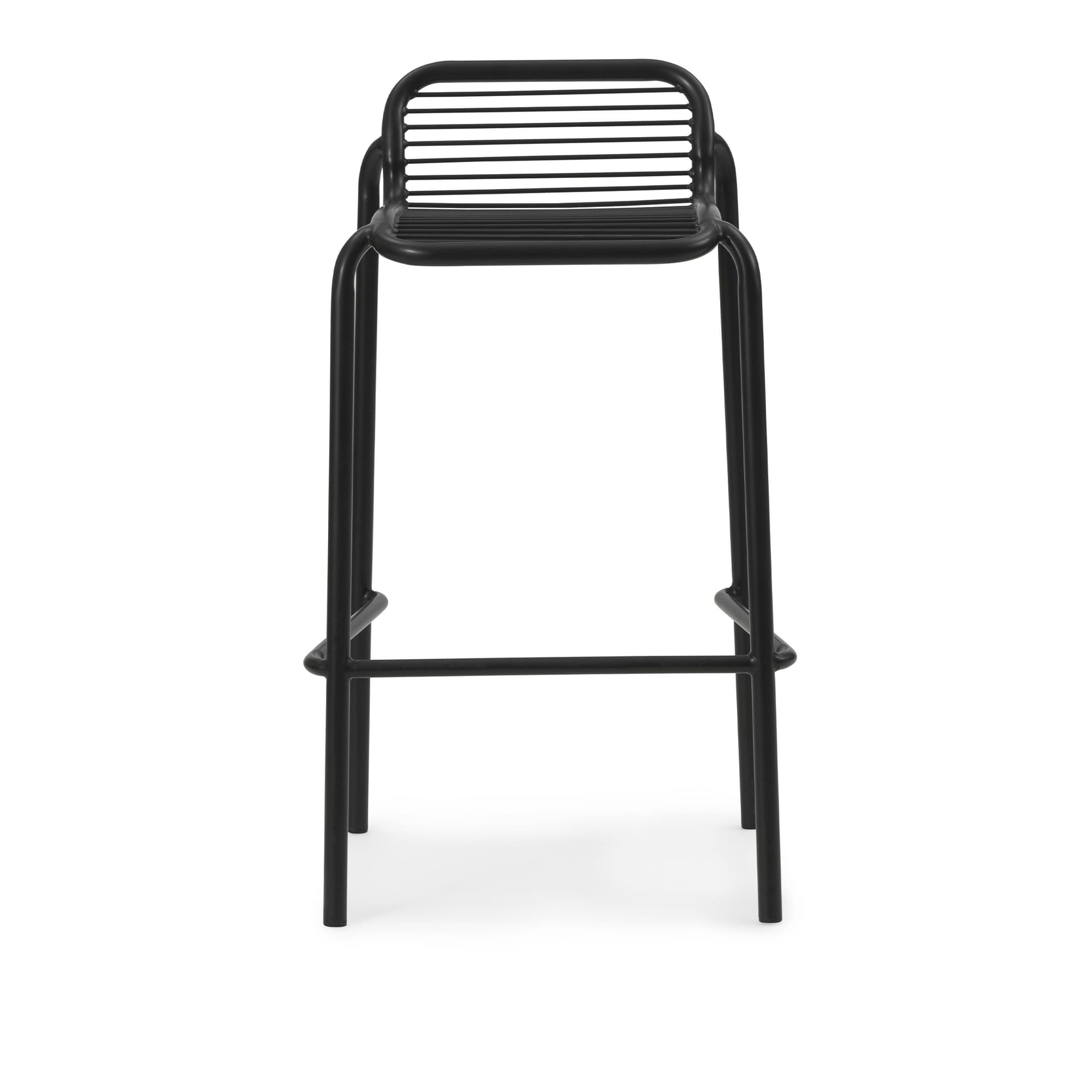 Normann Copenhagen - Vig Barstool 75 cm - Black - Utendørs barstoler - Simon Legald - Svart - Metall