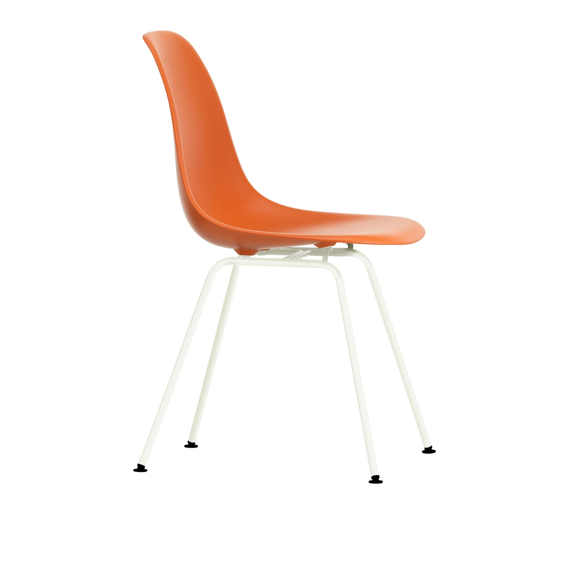 Vitra - Eames Plastic Chair DSX - 43 Rusty Orange - White Base - Spisestoler - Charles & Ray Eames - Oransje - Metall/Plast