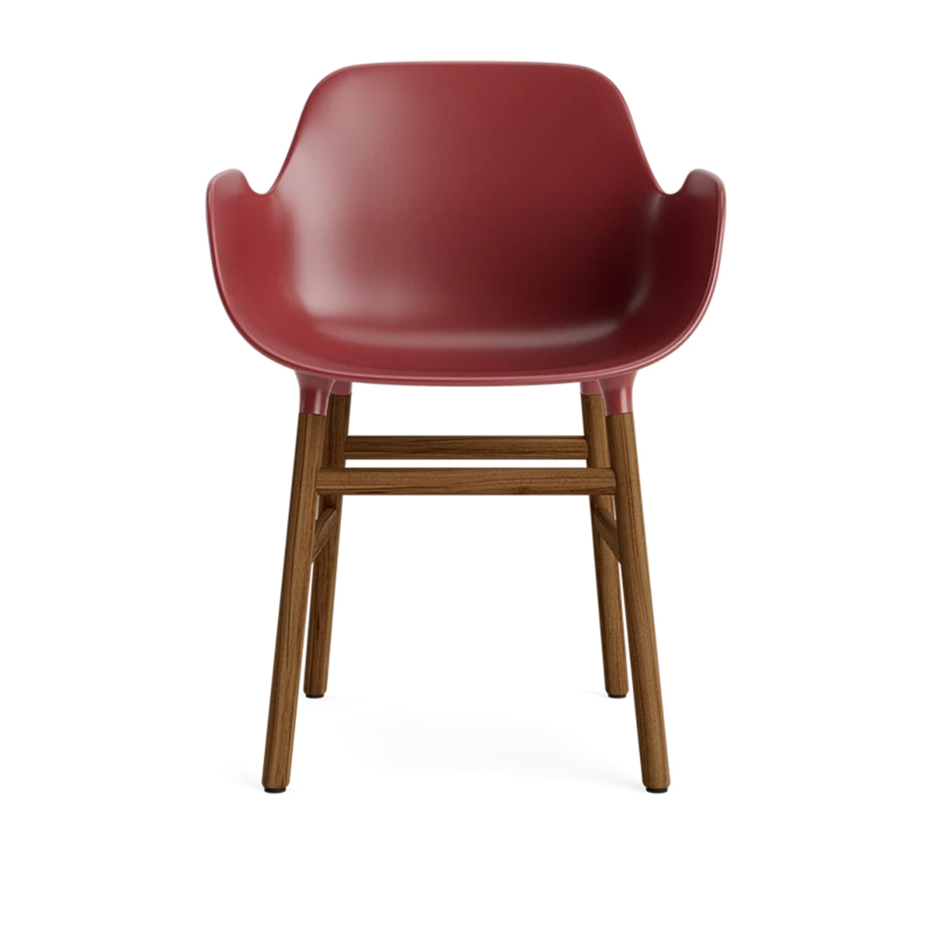 Normann Copenhagen - Form Armchair Walnut Red - Spisestoler - Simon Legald - Rød - Tre/Plast