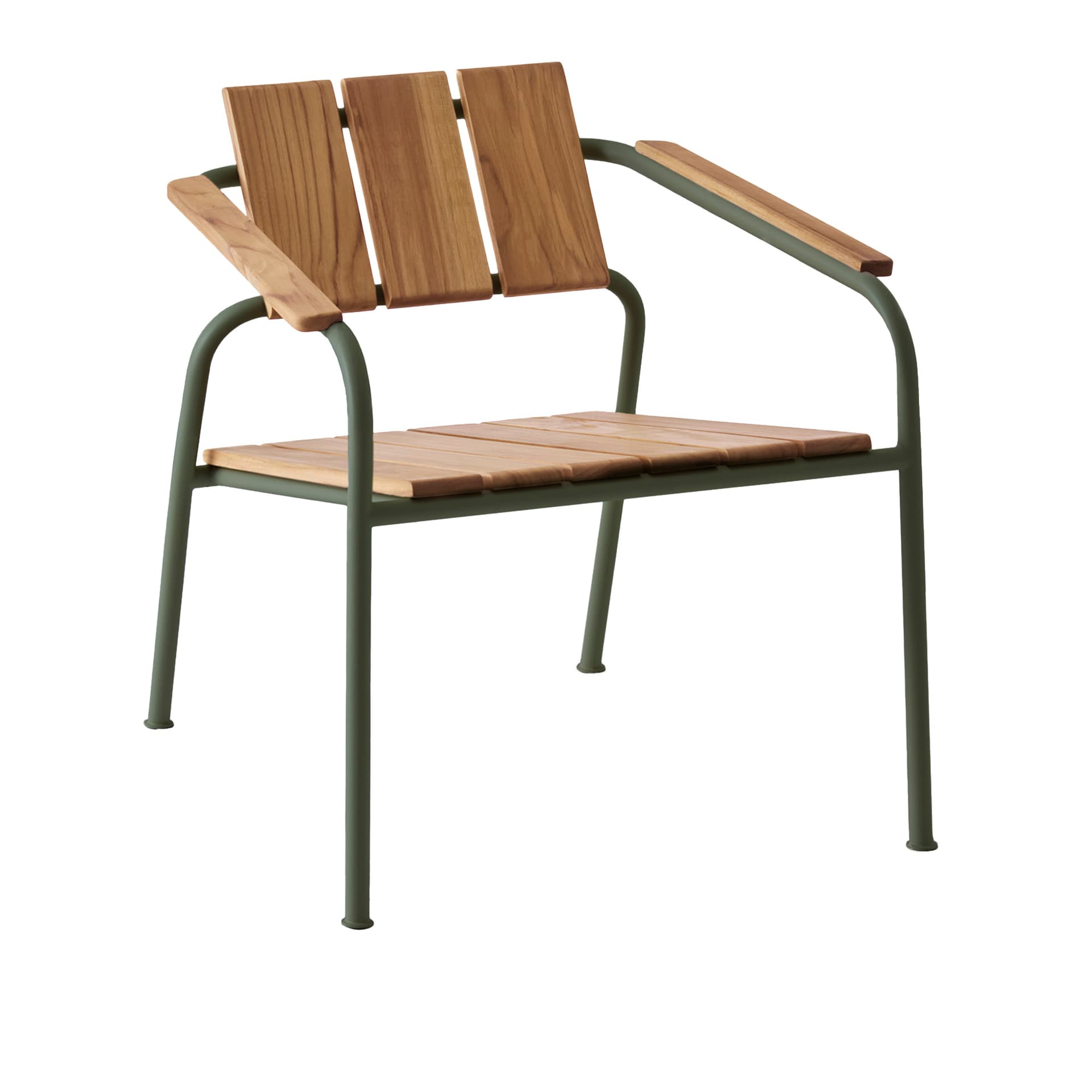 A Huseby - Kallio outdoor lounge chair green - Utendørs lenestoler - Sami Kallio - Grønn - Metall/Tre