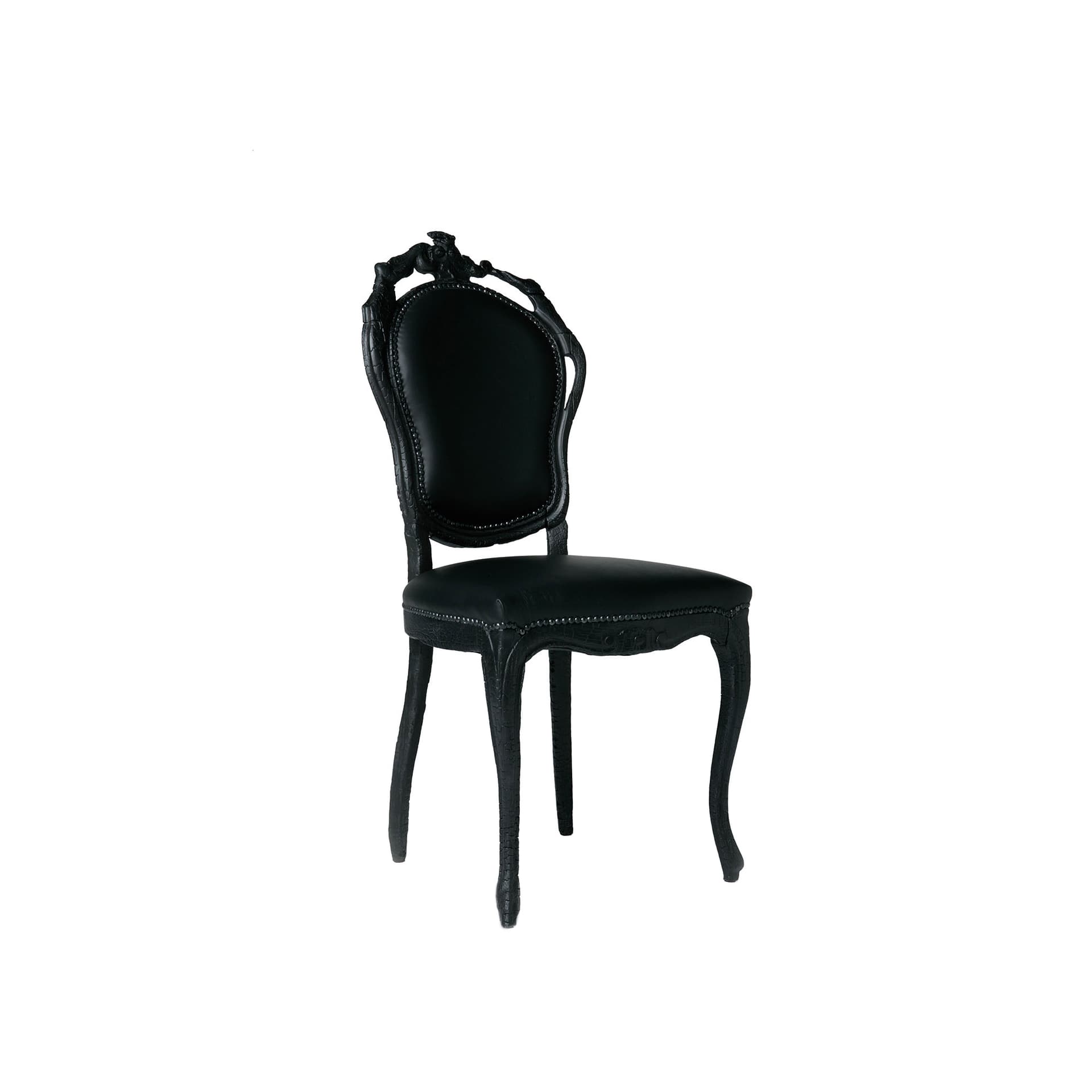 Moooi - Smoke Dining Chair - Spisestoler - Maarten Baas - Svart - Lær/Tre
