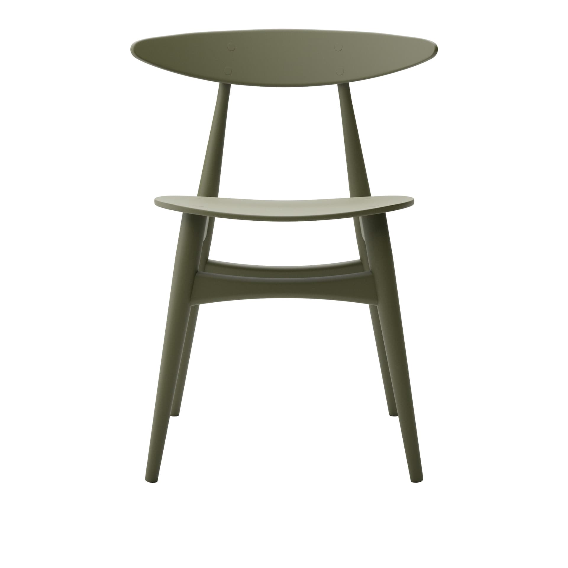 Carl Hansen - CH33T, Lackerad Bok, Olive Green - Spisestoler - Hans J. Wegner - Grønn - Tre