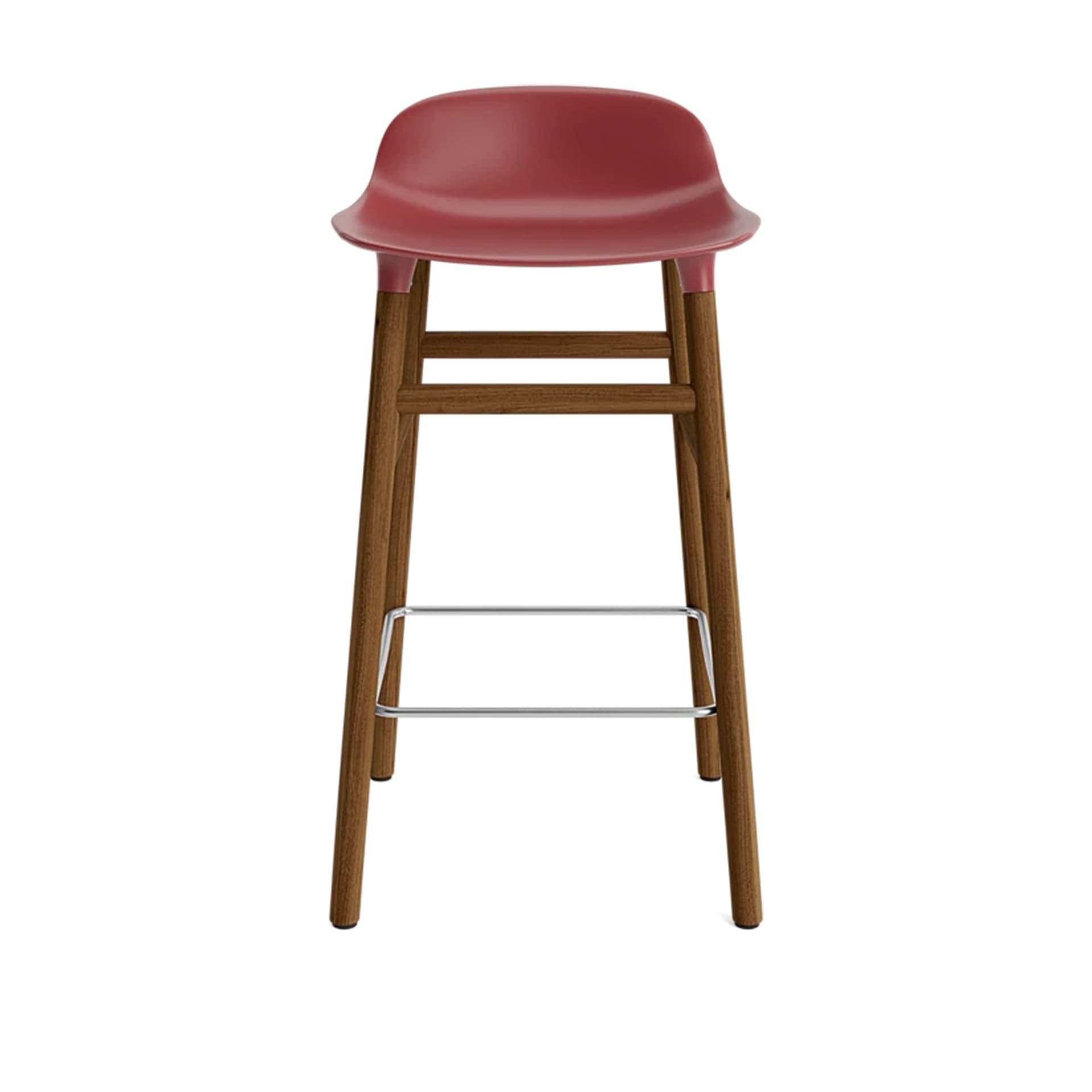 Normann Copenhagen - Form Barstool 65 cm Walnut Red - Barstoler & barkrakker - Simon Legald - Rød - Tre/Plast
