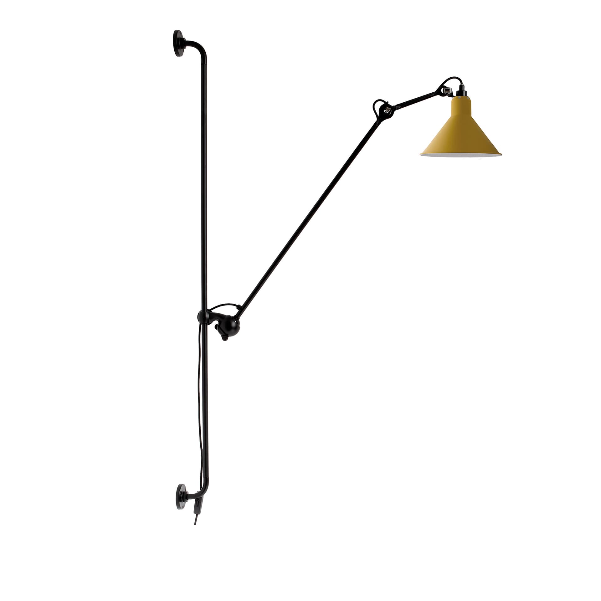 Lampe Gras - 214 Vegglampe Conic Gul