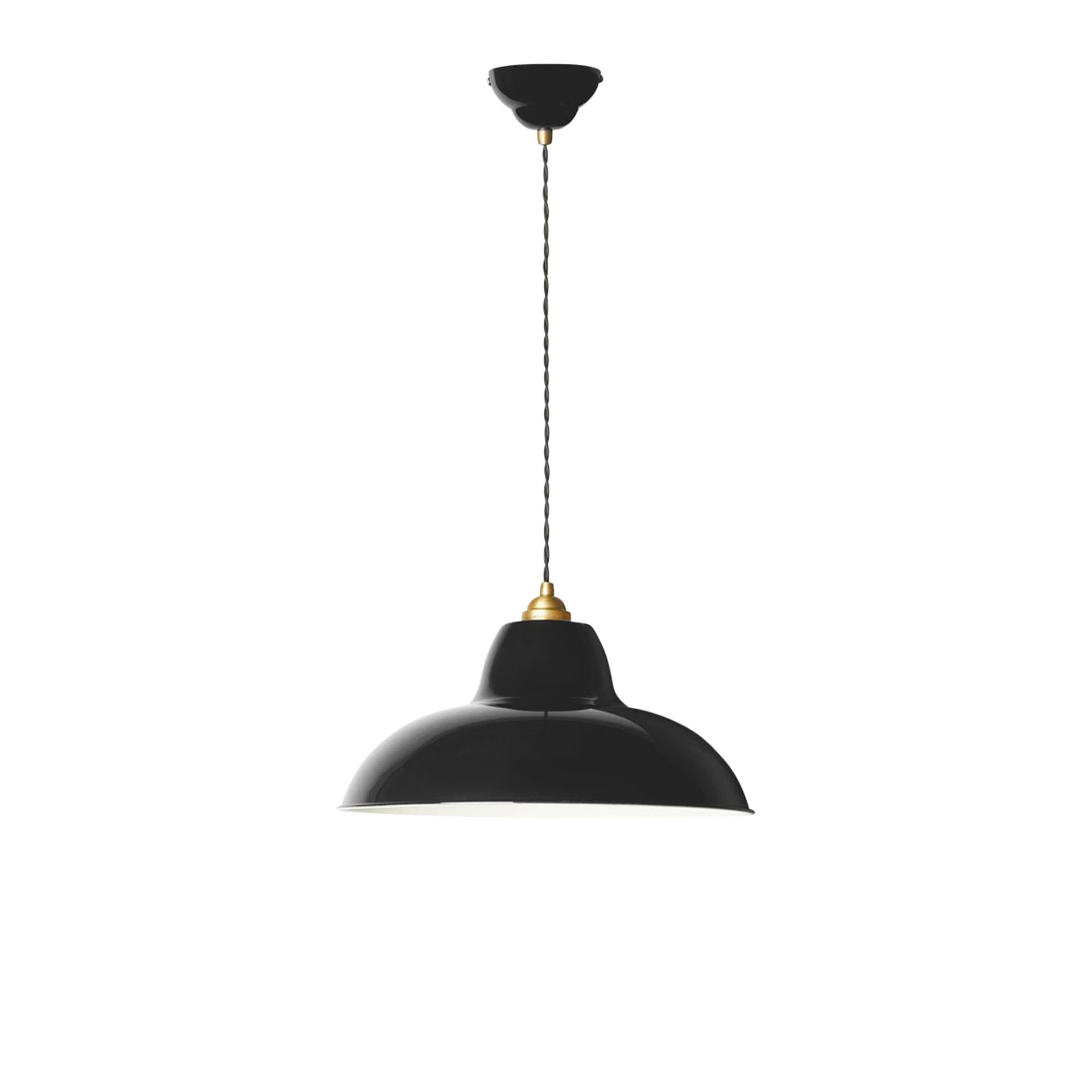 Anglepoise - Original 1227 Brass Midi Wide hengende lampe svart,