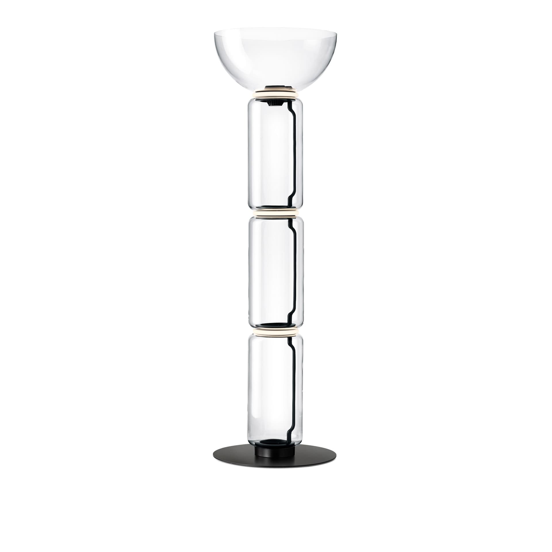Flos - Noctambule 3 Bowl / Golvlampa - Skjermlamper - Konstantin Grcic - Gjennomsiktig,Svart