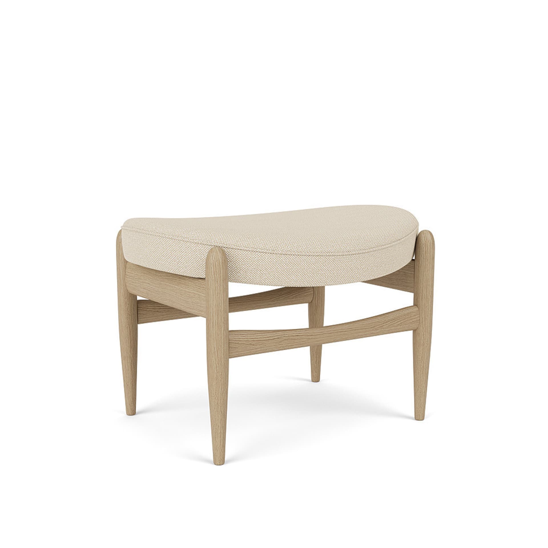 Audo Copenhagen - Elizabeth Ottoman Natural Oak / Hallingdal 0200 - Skamler & Taburetter - Ib Kofod-Larsen - Beige - Tre/Tekstilmateriale/Skum