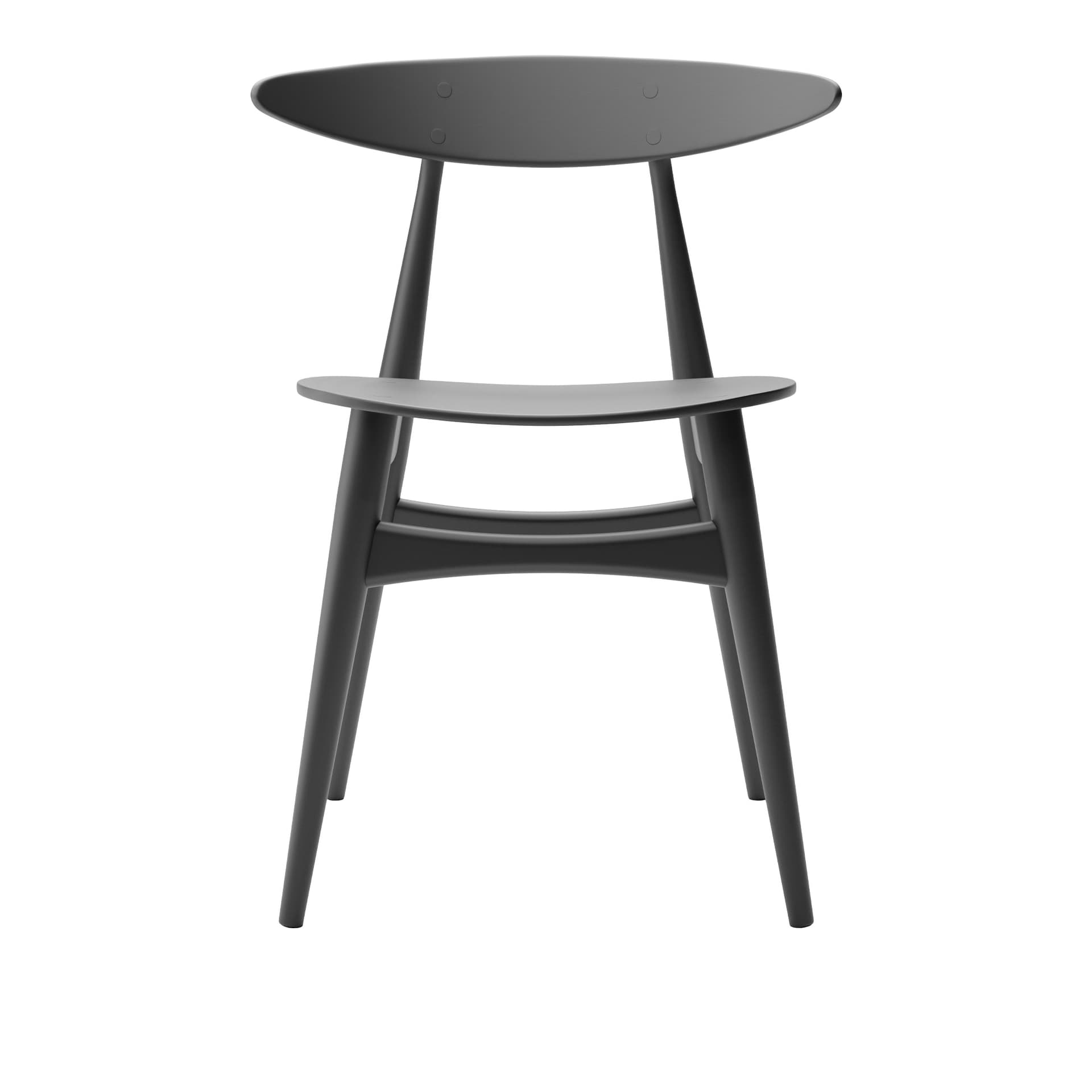 Carl Hansen - CH33T, Lackerad Bok, Black - Spisestoler - Hans J. Wegner - Svart - Tre
