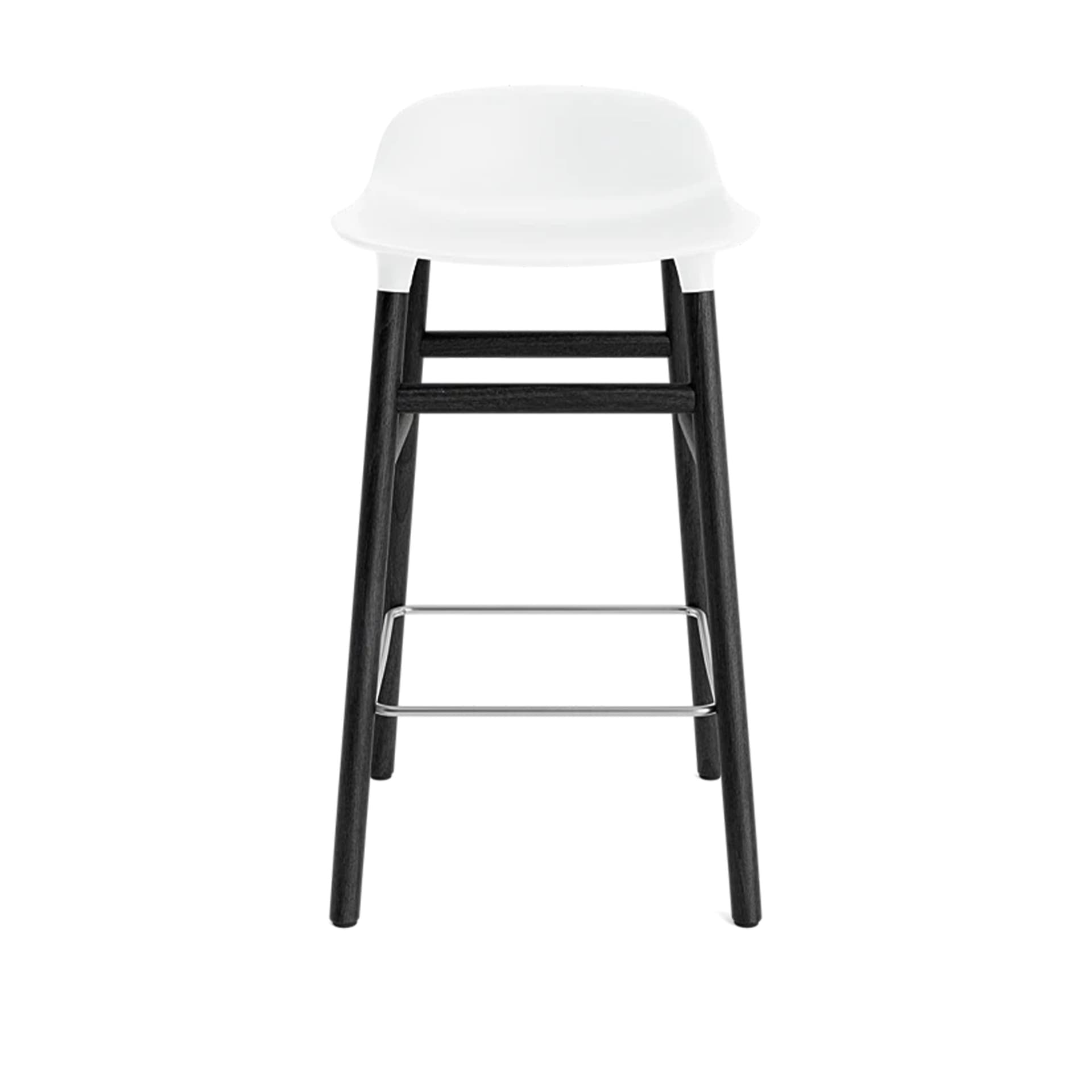 Normann Copenhagen - Form Barstool 65 cm Black Oak White - Barstoler & barkrakker - Simon Legald - Hvit - Tre/Plast