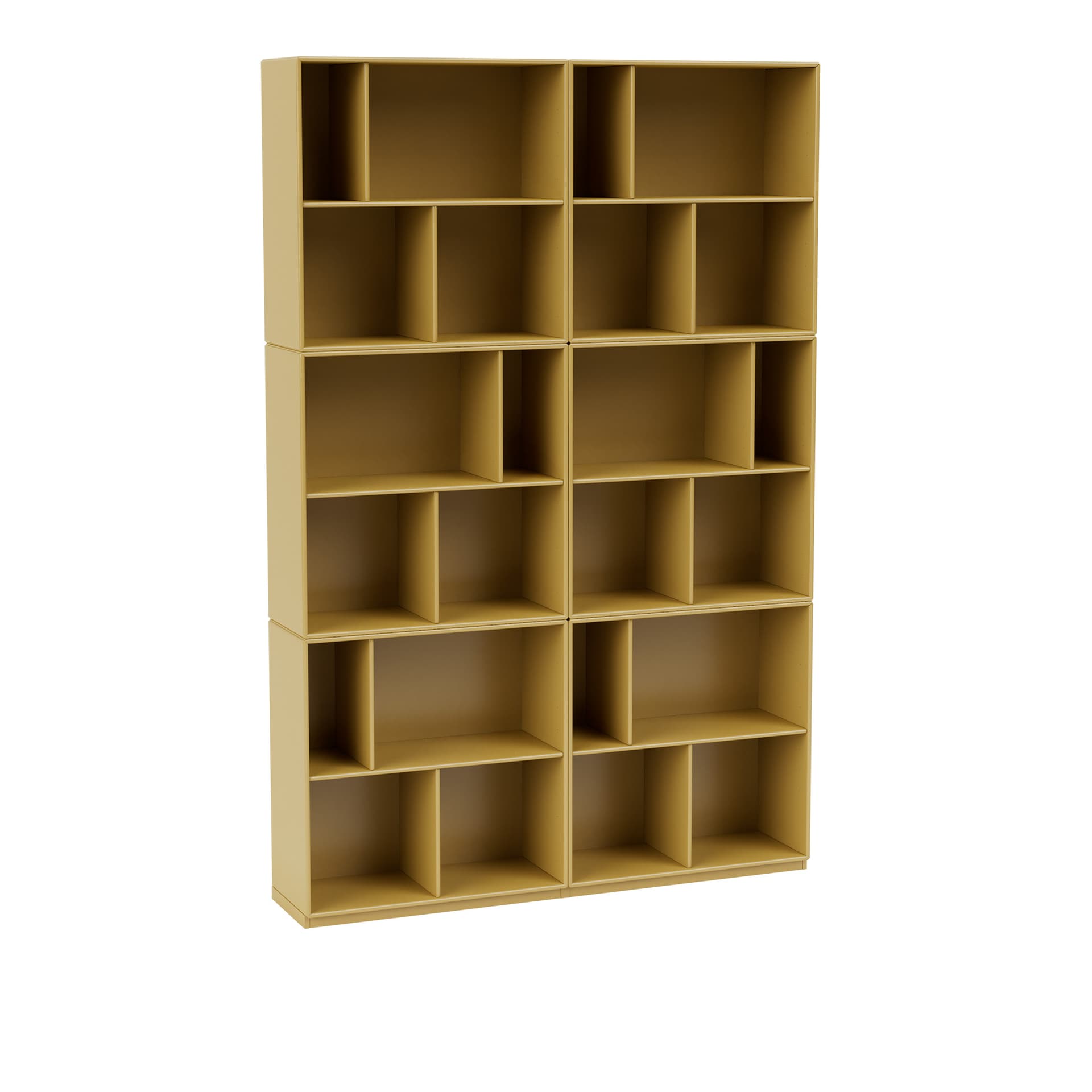 Montana - Read Spacious Bookshelf 157-Cumin 06 Plinth 3 cm - Bokhyller - Peter J. Lassen - Gul - Tre