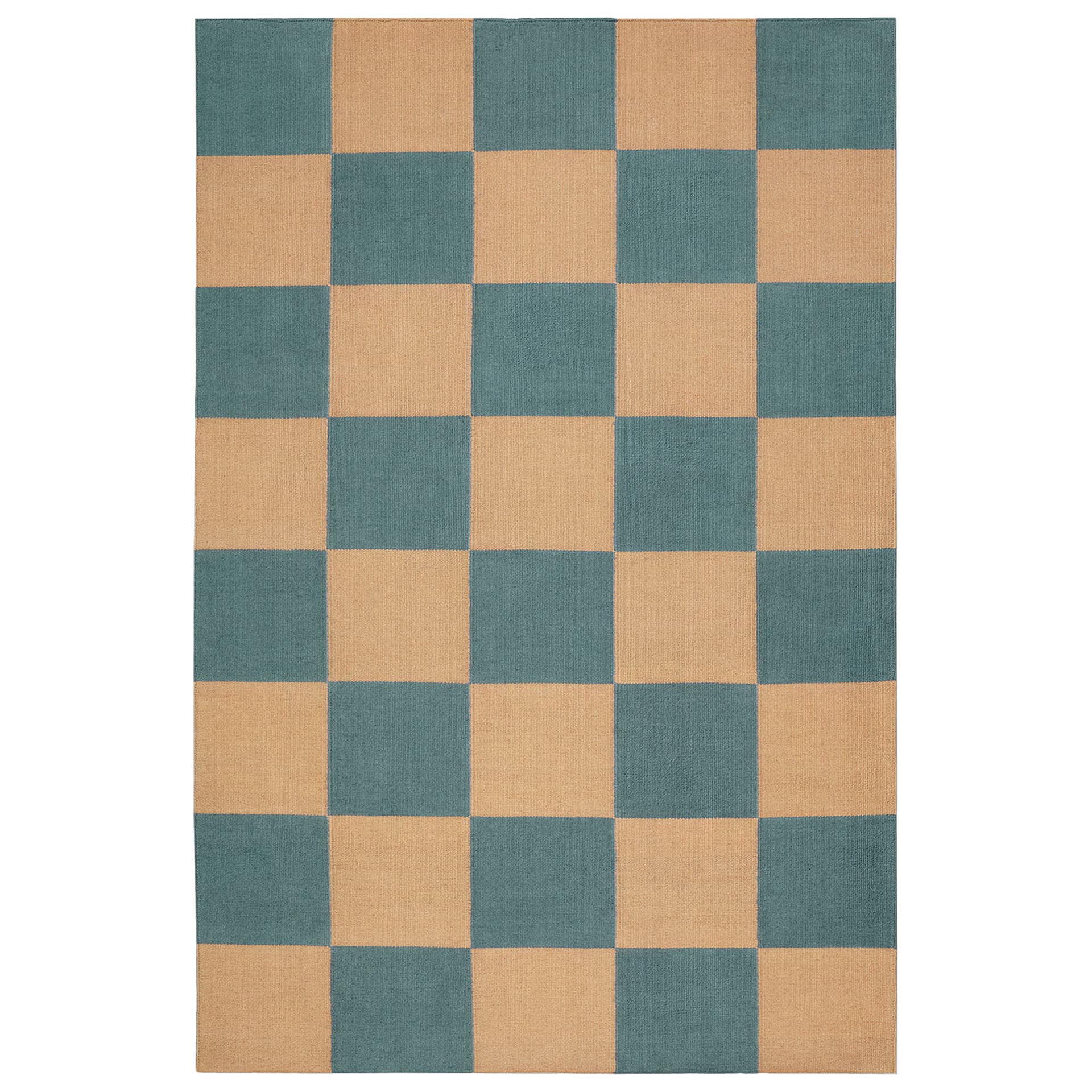 Nordic Knots - Square Blue/Coral 250x350 cm - Mønstrede tepper - Blå - Ull