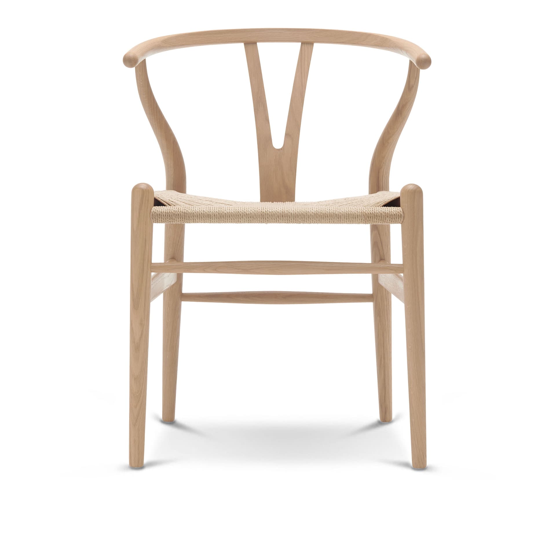 Carl Hansen - CH24 Y-Stolen Ek/ Snöre Natur Vitoljad - Spisestoler - Hans J. Wegner - Tre farget - Papir/Tre