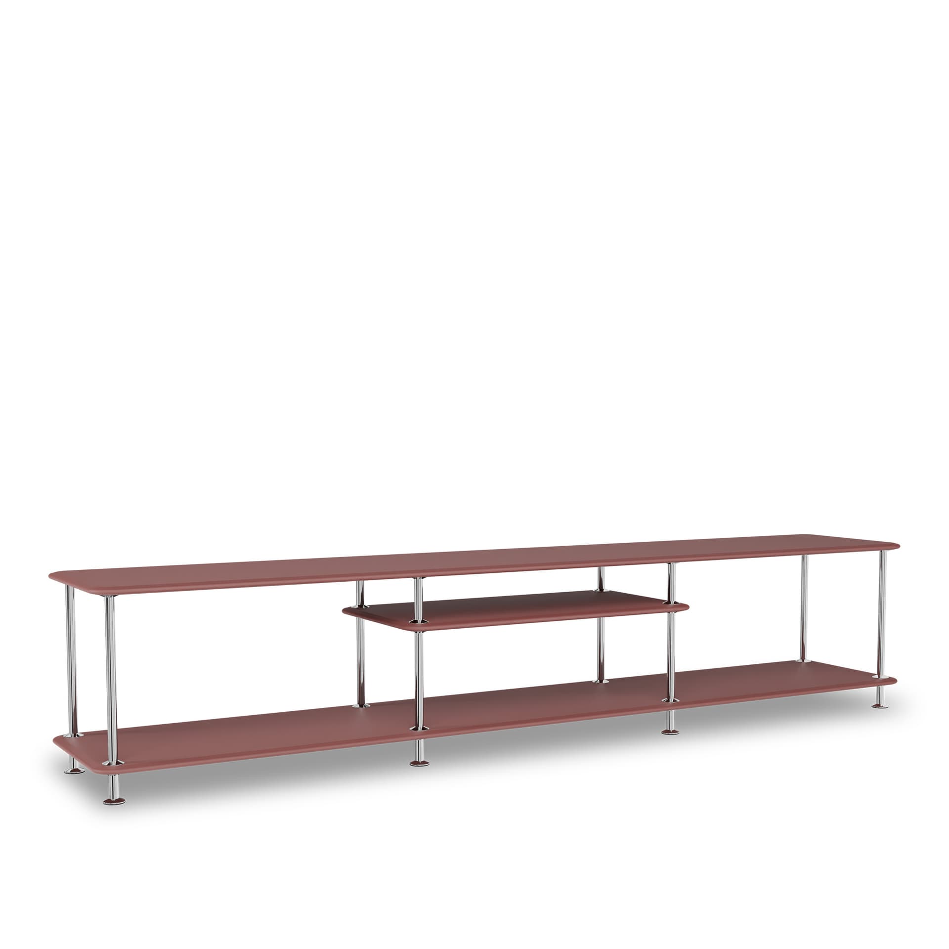 Montana - Montana Free 111010 231-Masalastructure 44C-Chrome - TV-benker - Jakob Wagner - Rød - Metall/Tre