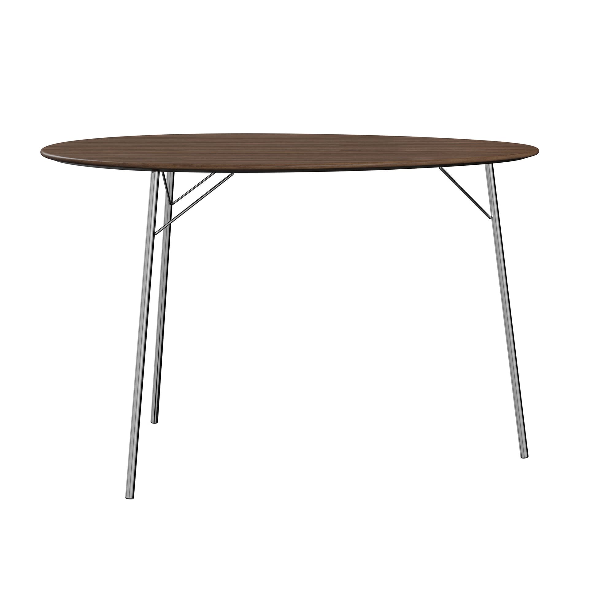 Fritz Hansen - Egg Table Walnut - Spisebord - Arne Jacobsen - Tre farget - Metall/Tre