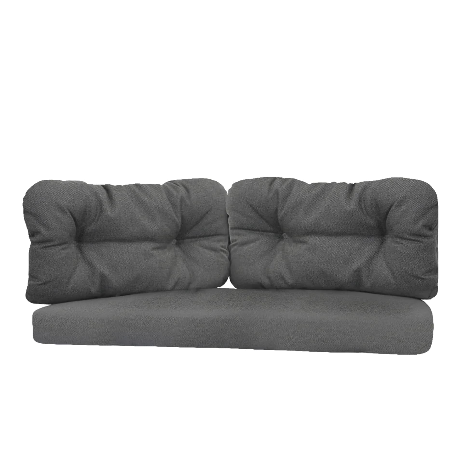 Cane-Line - Ocean Large 2-seater outdoor sofa cushion set – Grey, Cane-line AirTouch - Utendørsputer & Puter - Grå