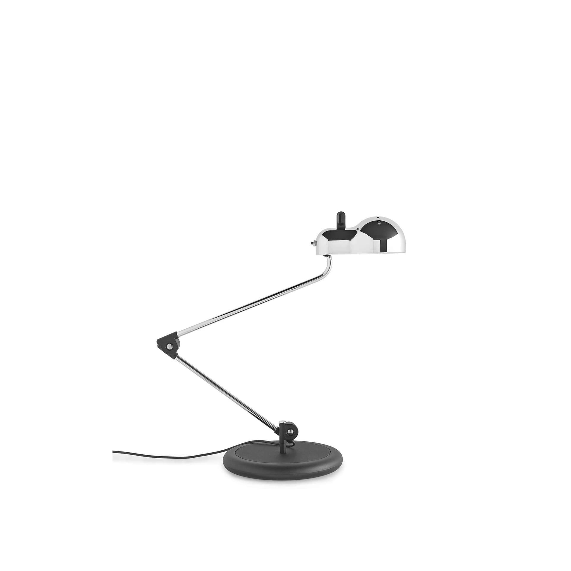 Stilnovo - Topo Table Lamp, Chrome/Black - Skrivebordslamper - Joe Colombo - Sølv