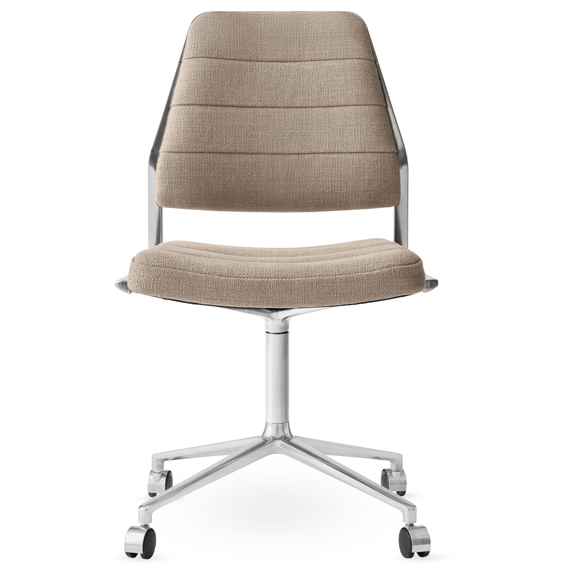 Vipp - Vipp454 Swivel chair, polished, castors, Tide - Kontorstoler