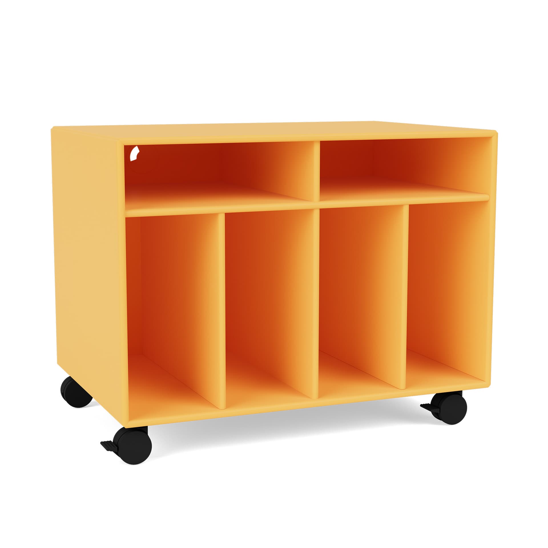 Montana - SPIN I Vinyl Storage, 05-CastorsCR70Black, 166 Acacia - TV-benker - Peter J. Lassen - Gul