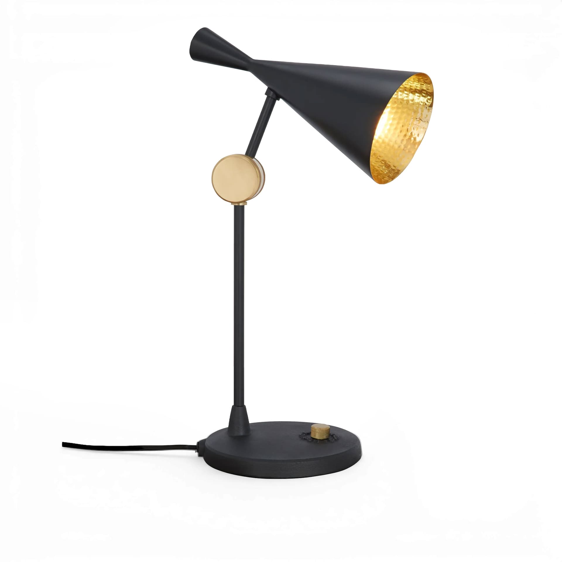 Tom Dixon - Beat Bordlampe Matt Black/Brass