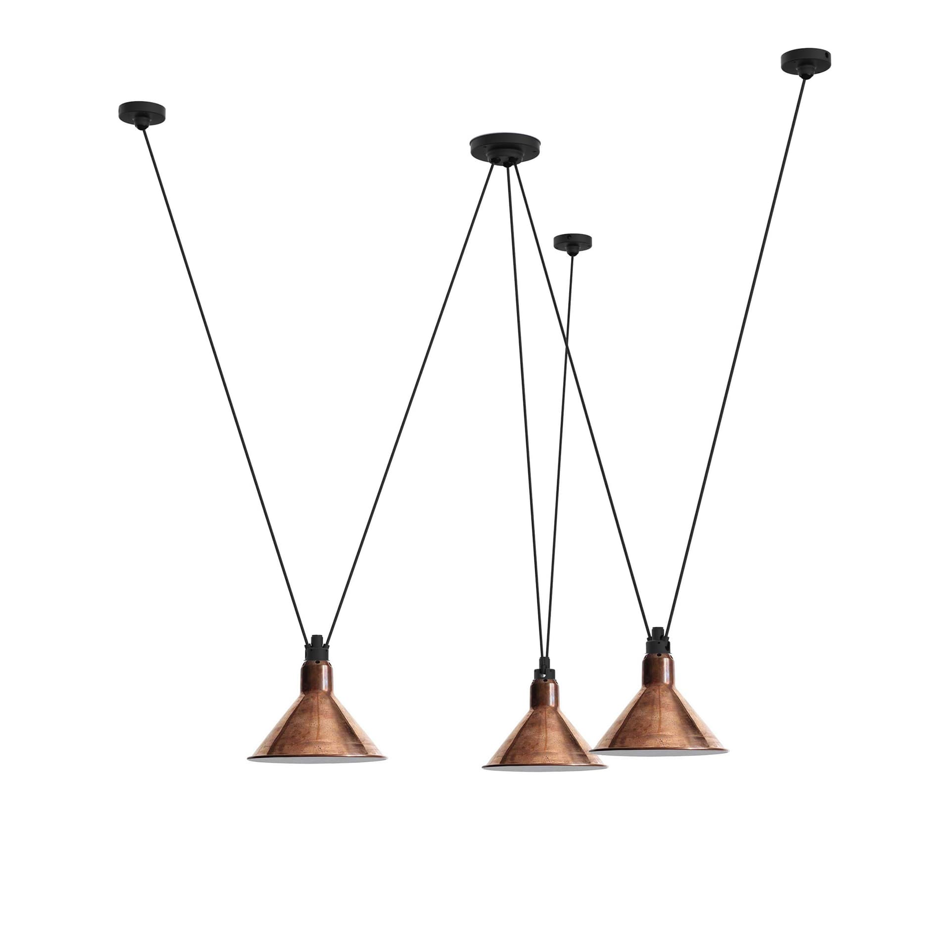 DCWéditions - Les Acrobates De Gras 325 XL Conic Raw Copper/White Inside - Pendellamper - Bernard-Albin Gras - Kobber