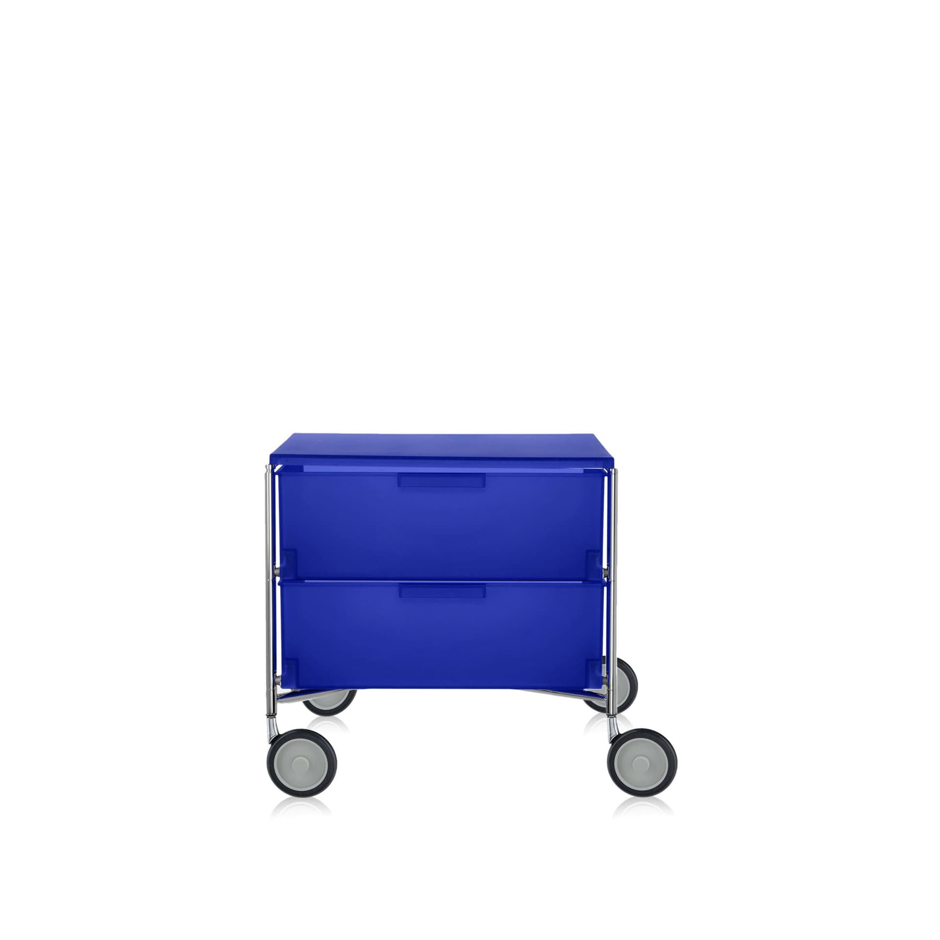 Kartell - Mobil 2 Drawers with Wheels Cobalt Blue - Skuffeseksjoner - Atonio Citterio,Oliver Löw - Blå - Metall/Plast