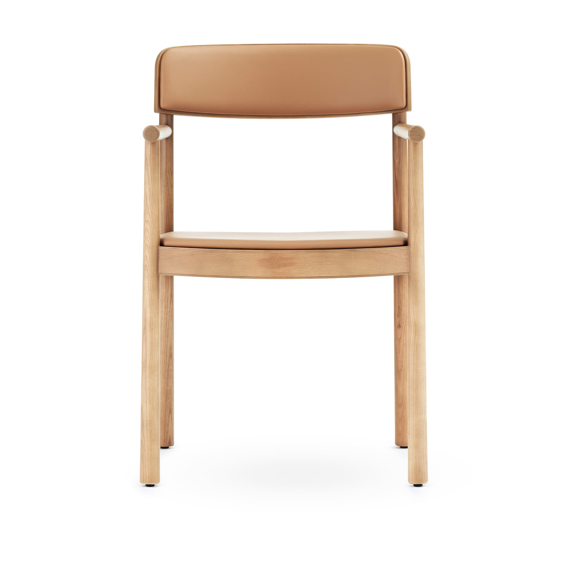 Normann Copenhagen - Timb Armchair Upholstery Tan/ Ultra Leather Camel - Spisestoler - Simon Legald - Brun - Lær/Tre/Plast