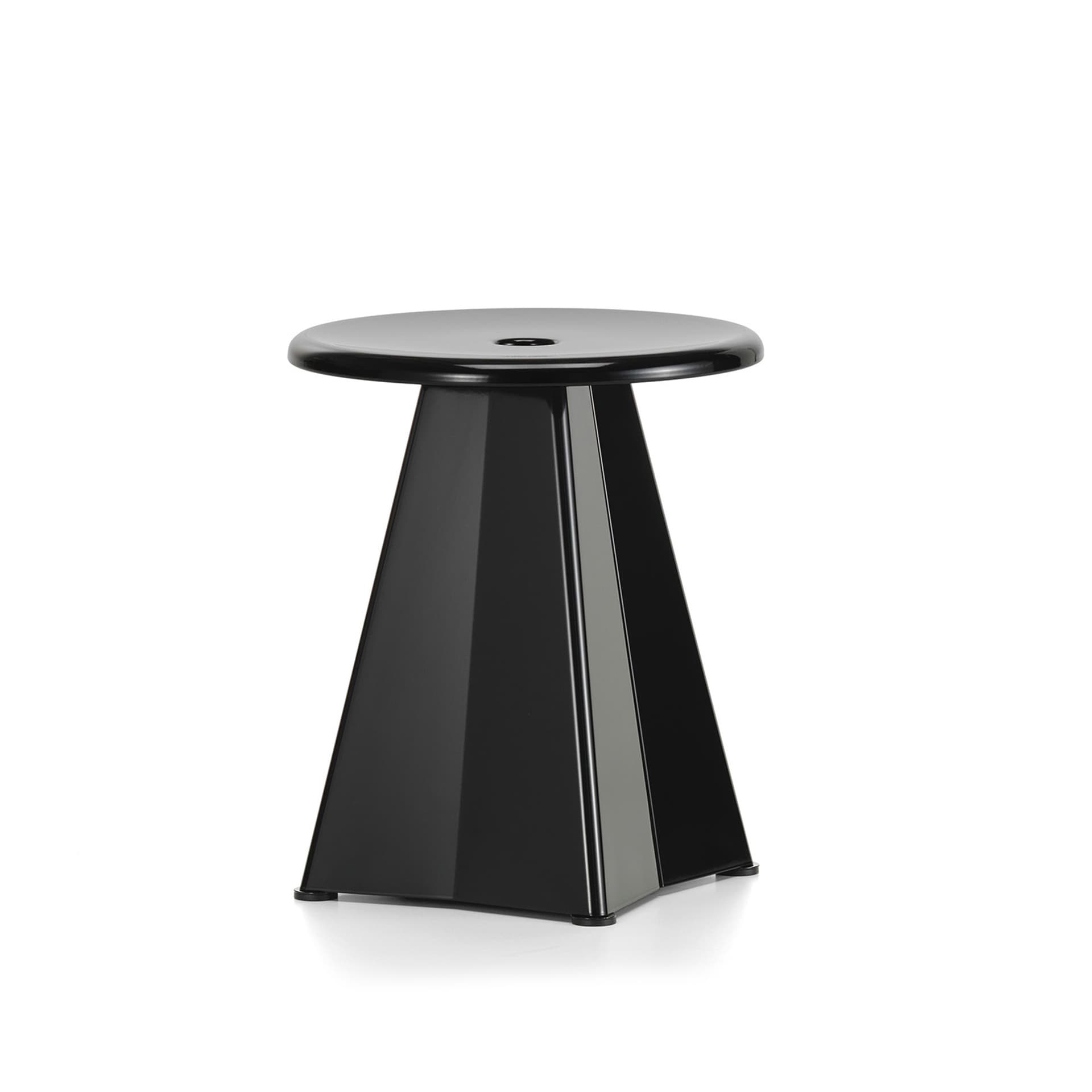 Vitra - Tabouret Métallique / Deep Black - Krakker - Jean Prouvé - Svart - Metall