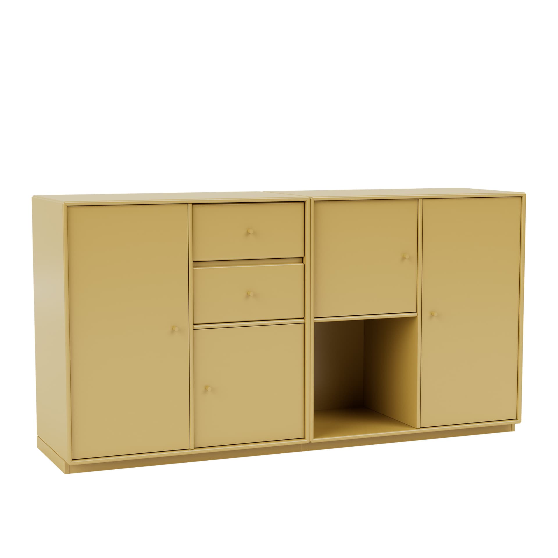 Montana - Couple Sideboard 157-Cumin 06 Plinth 3 cm - Sideboards - Peter J. Lassen - Gul - Tre