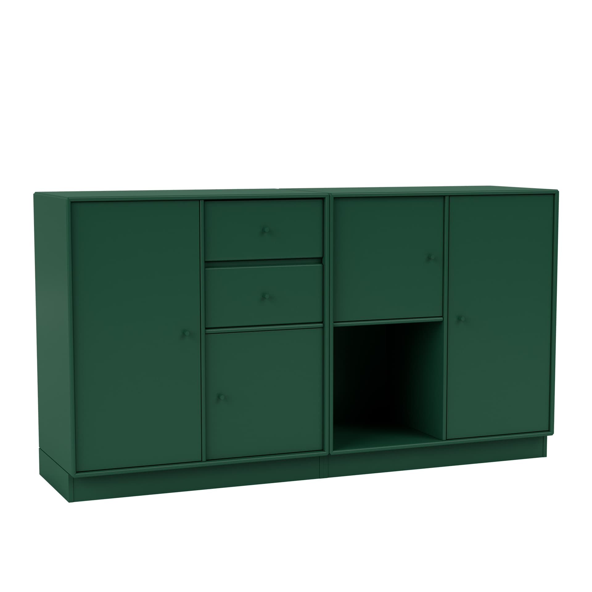 Montana - Couple Sideboard 136-Pine 07 Plinth 7 cm - Sideboards - Peter J. Lassen - Grønn - Tre